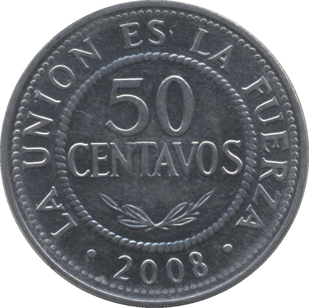 Bolivia - 50 Centavos  coin collectible - Main Image 2
