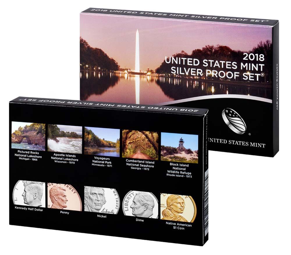 2018 US Mint Silver Proof Coin Set (S)  coin collectible - Main Image 2
