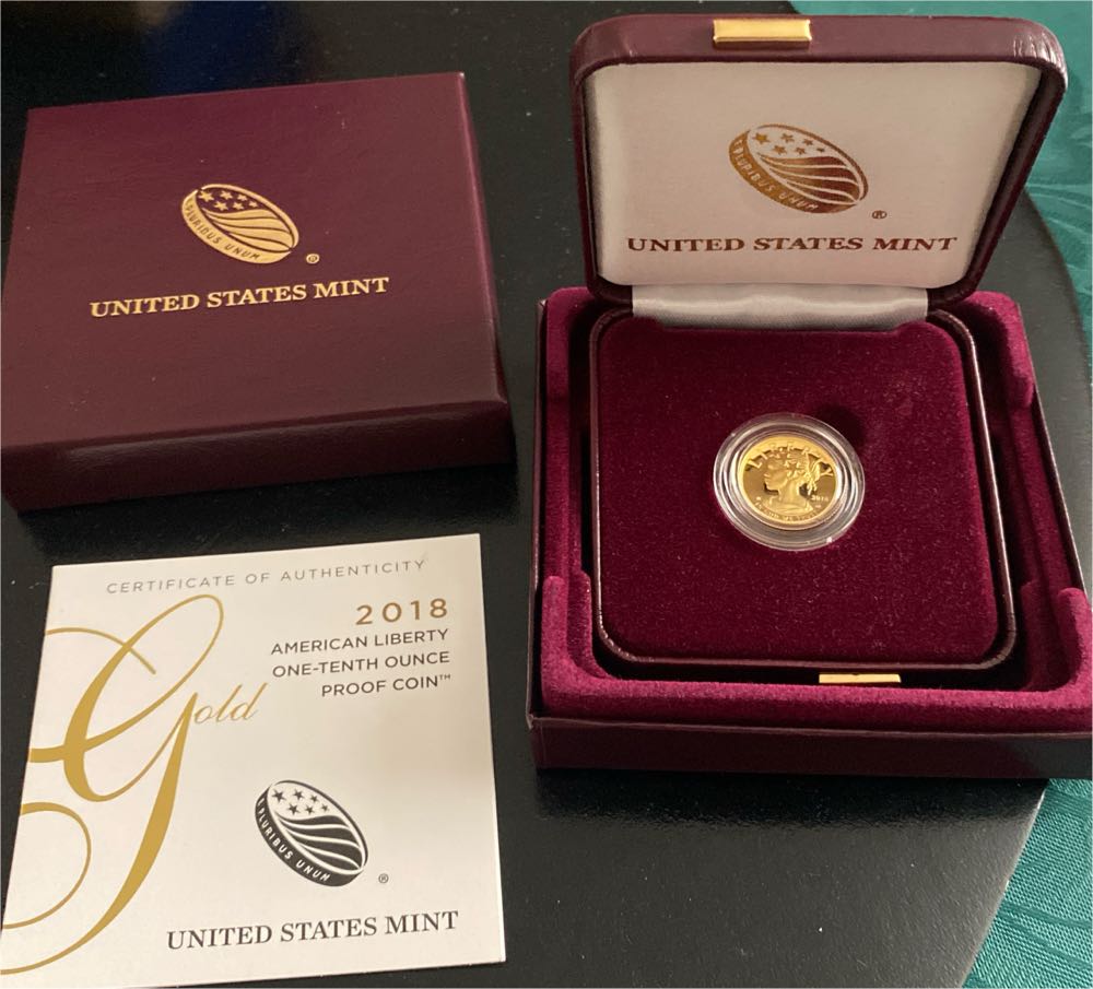 2018 American Liberty 1/10  Ounce Gold Proof Coin  coin collectible - Main Image 3