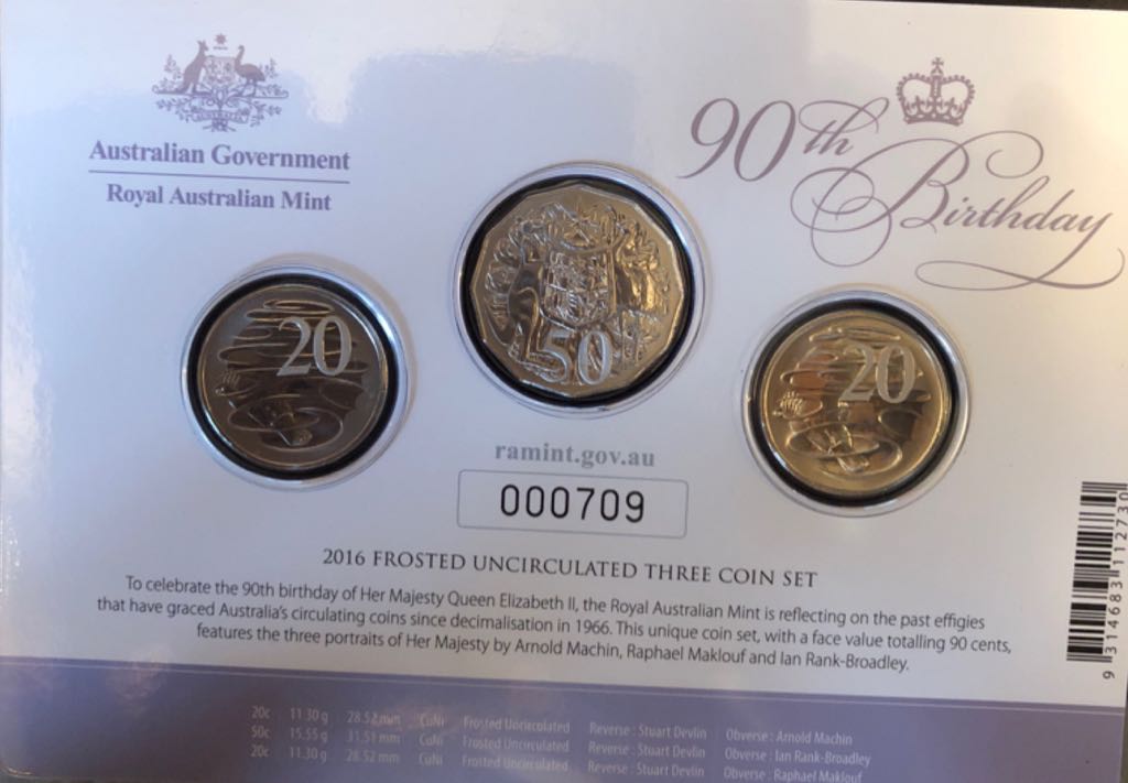 Her Majesty 90th Birthday 3 Coin Set  coin collectible - Main Image 2