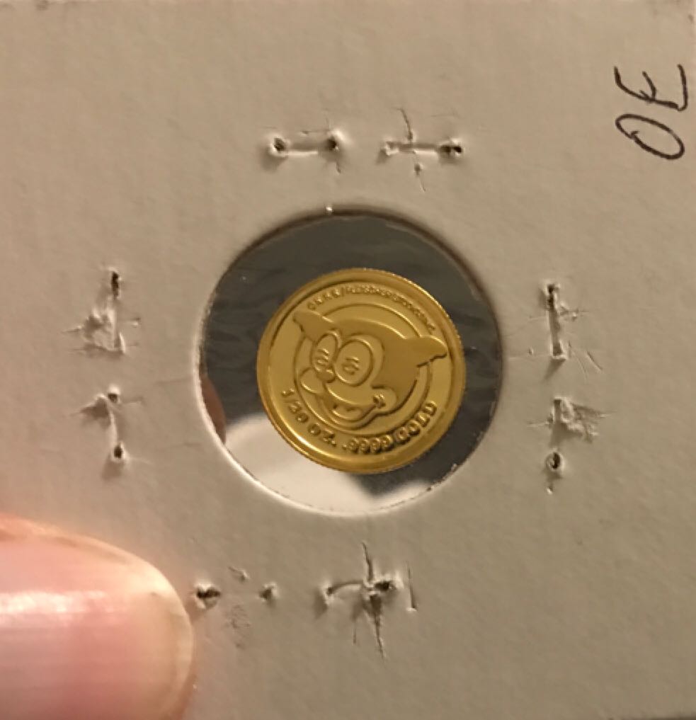 Betty Boop 1/20 Oz Gold  coin collectible - Main Image 2