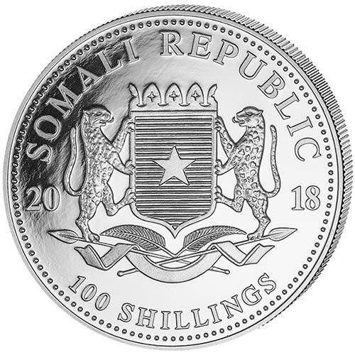 Samalia Elephant 2018 Silver Oz  coin collectible - Main Image 2