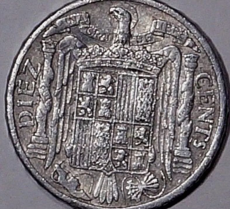 Spain 10 Centimos 1941? #141  coin collectible - Main Image 2