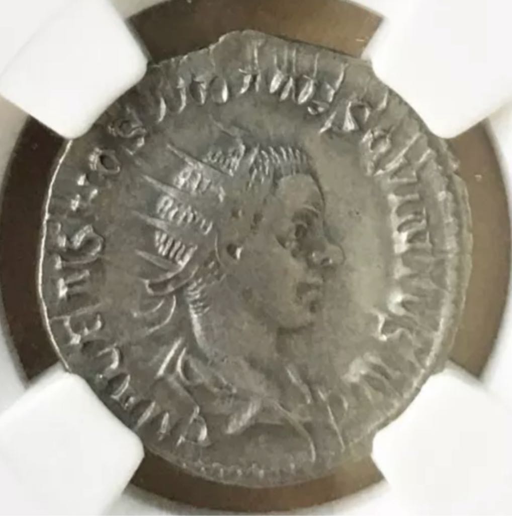 Hostilian (as Caesar) Antoninianus (NGC) coin collectible - Main Image 1