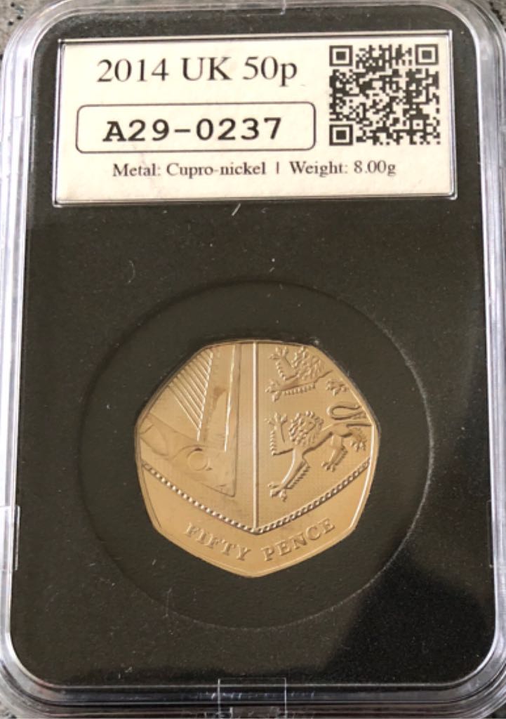 2014 50p Royal Shield Of Arms  coin collectible - Main Image 2