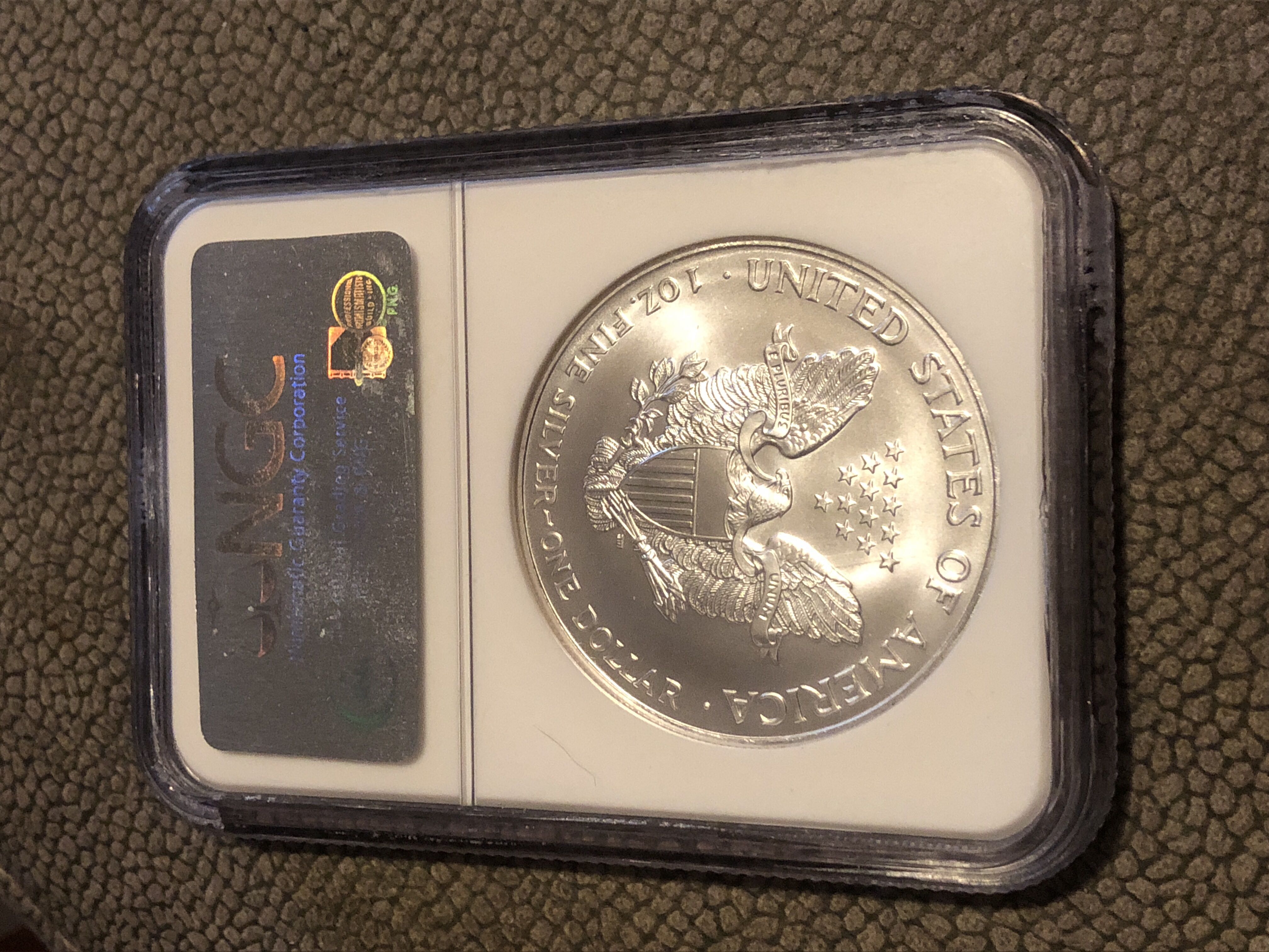 2001 Silver Eagle S$1 MS69  coin collectible - Main Image 2