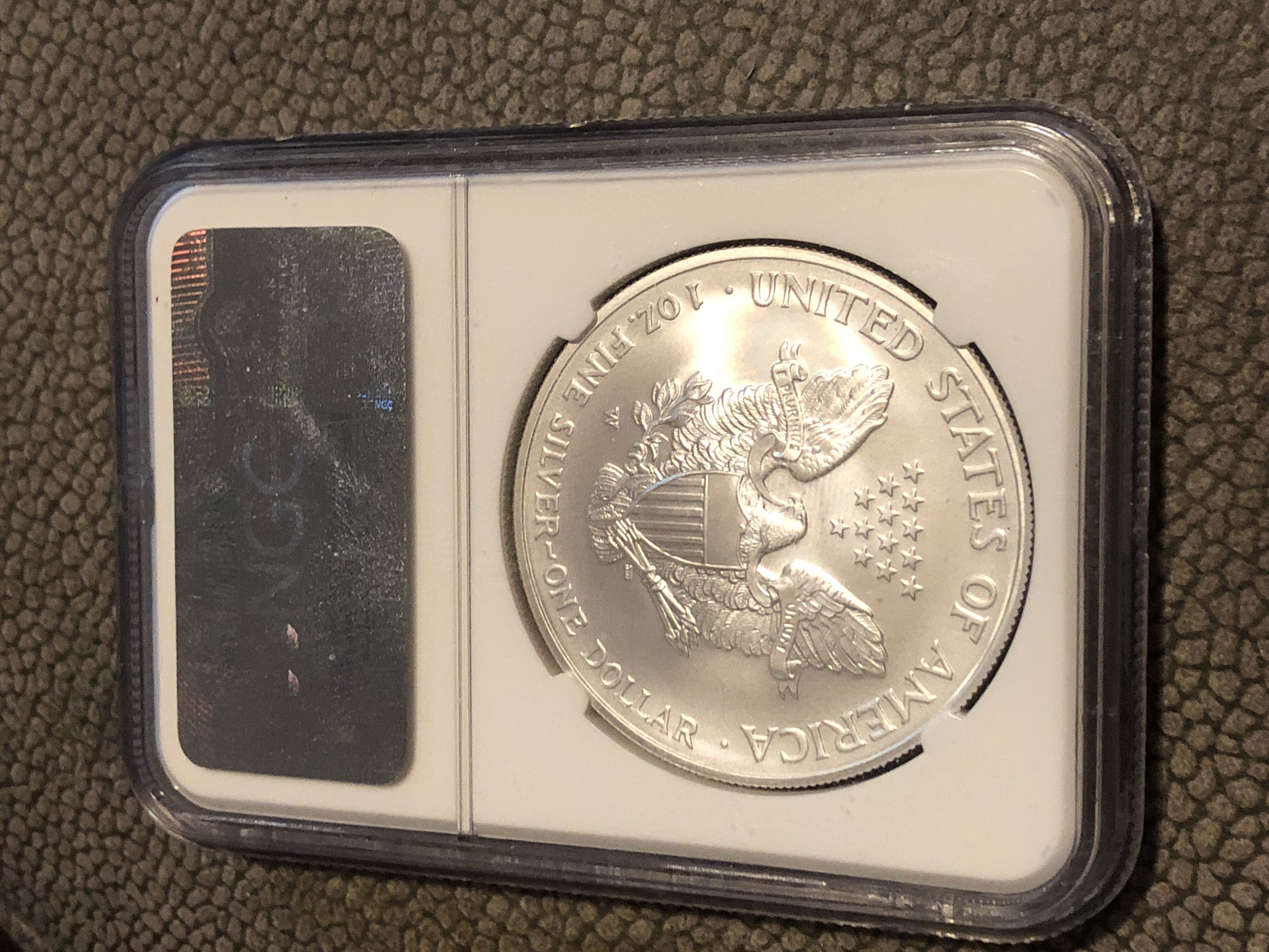 2007 W Silver Eagle S$1 MS69  coin collectible - Main Image 2