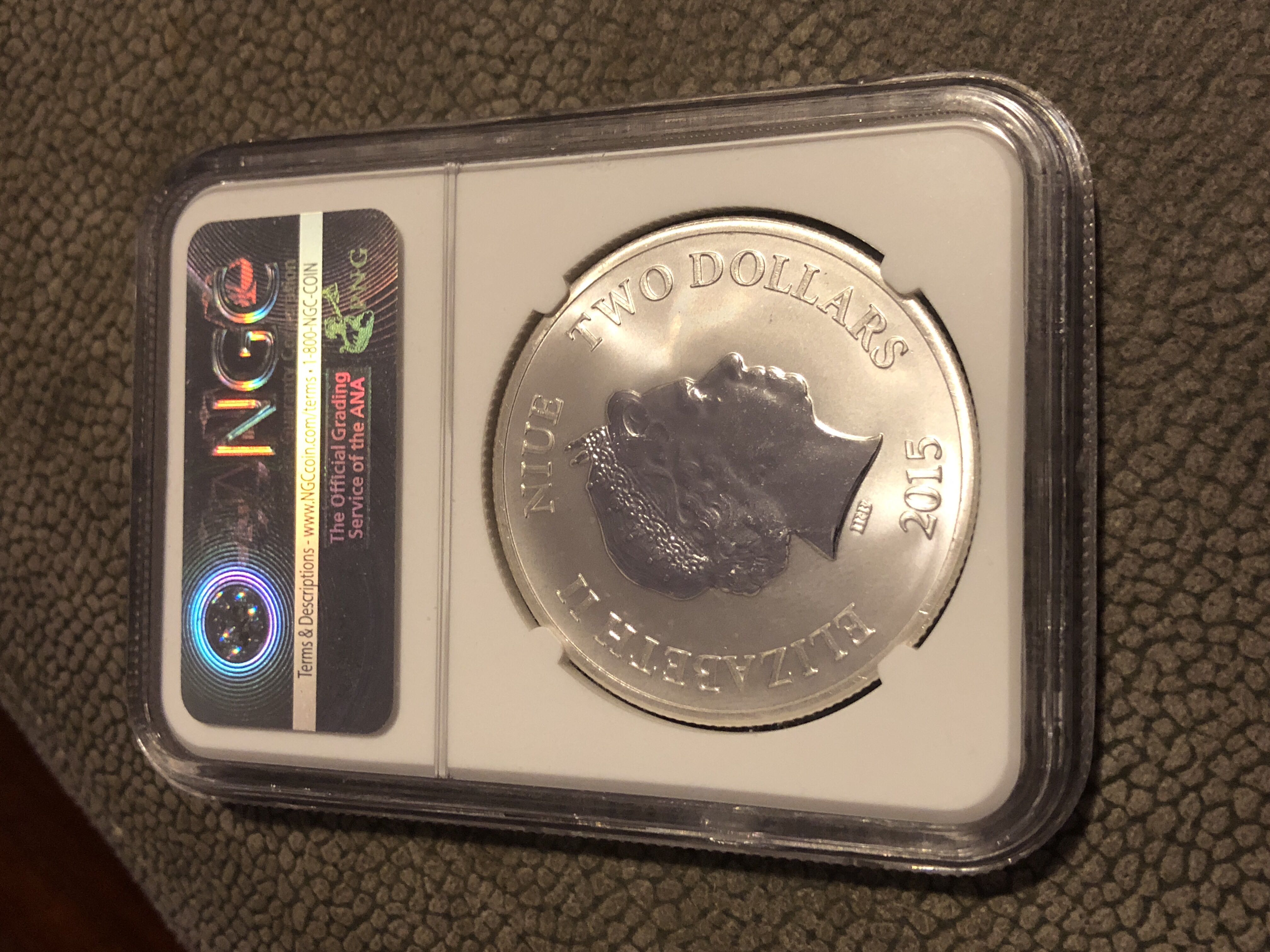 2015 Niue S$2 Year Of The Goat Brilliant Uncirculated  coin collectible - Main Image 2