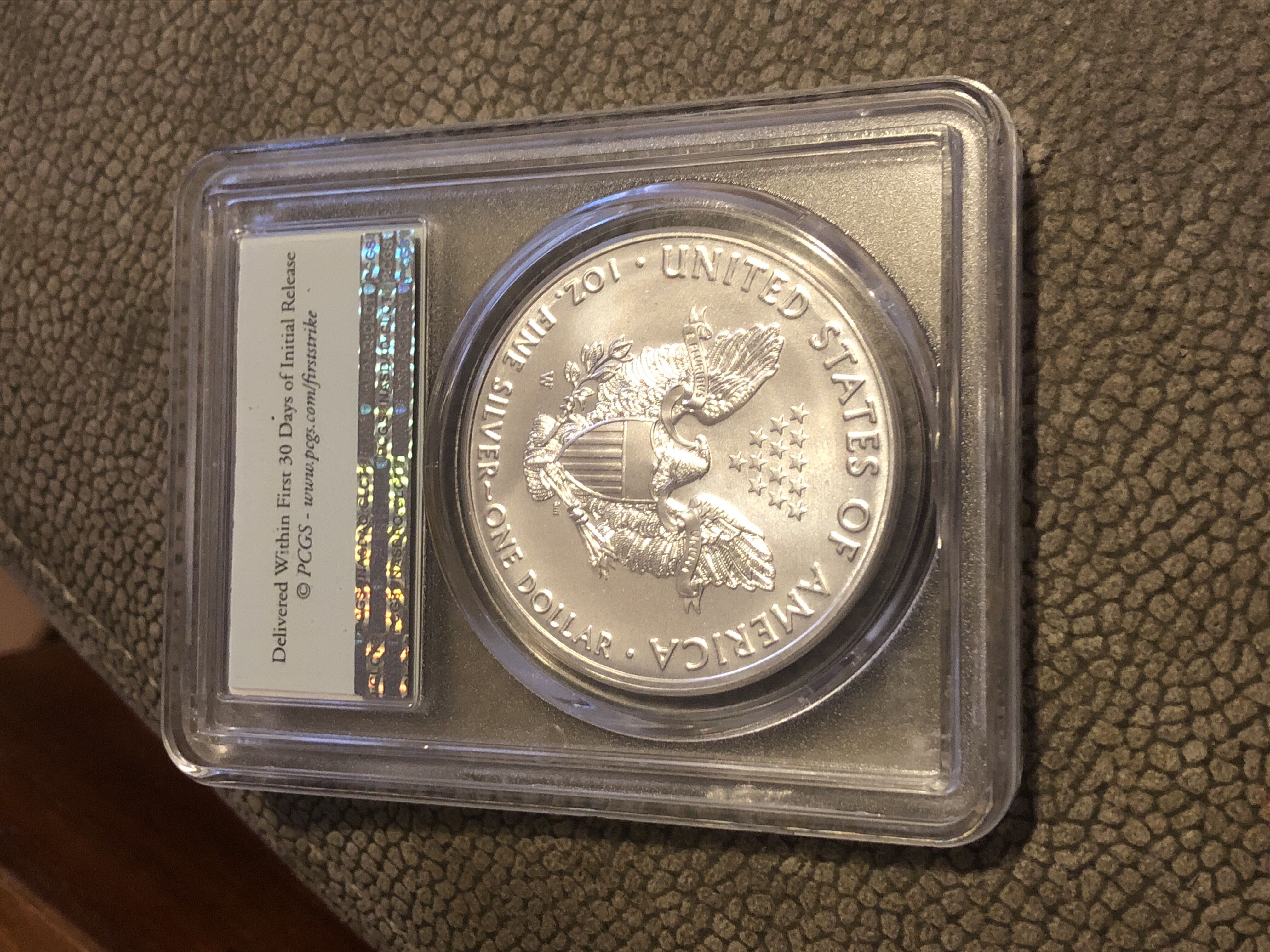 2016-W Silver Eagle 30th Anniversary Lettered Edge S$1 SP69 Burnished  coin collectible - Main Image 2