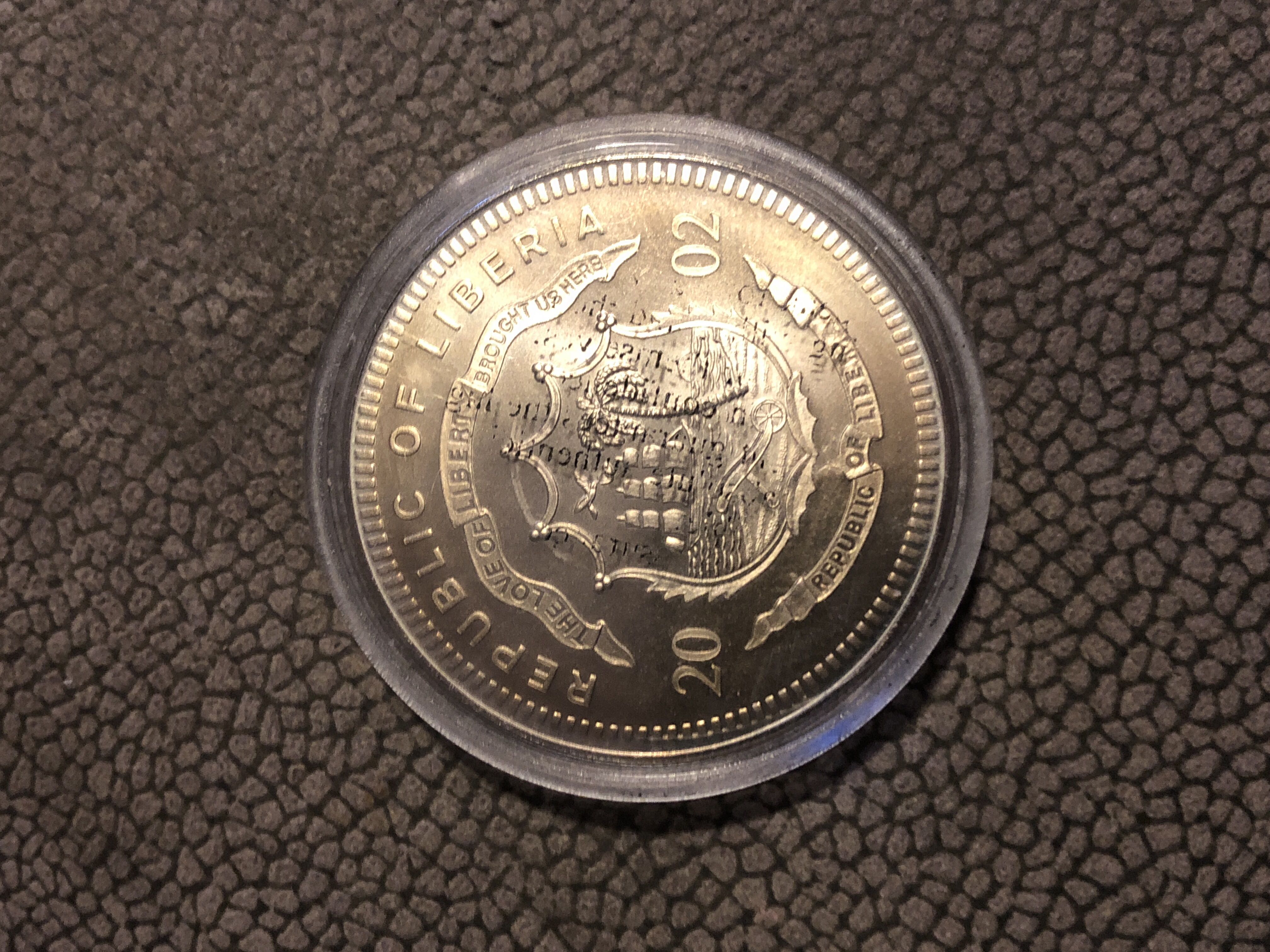 Liberia Statue Of Liberty Hologram  coin collectible - Main Image 2