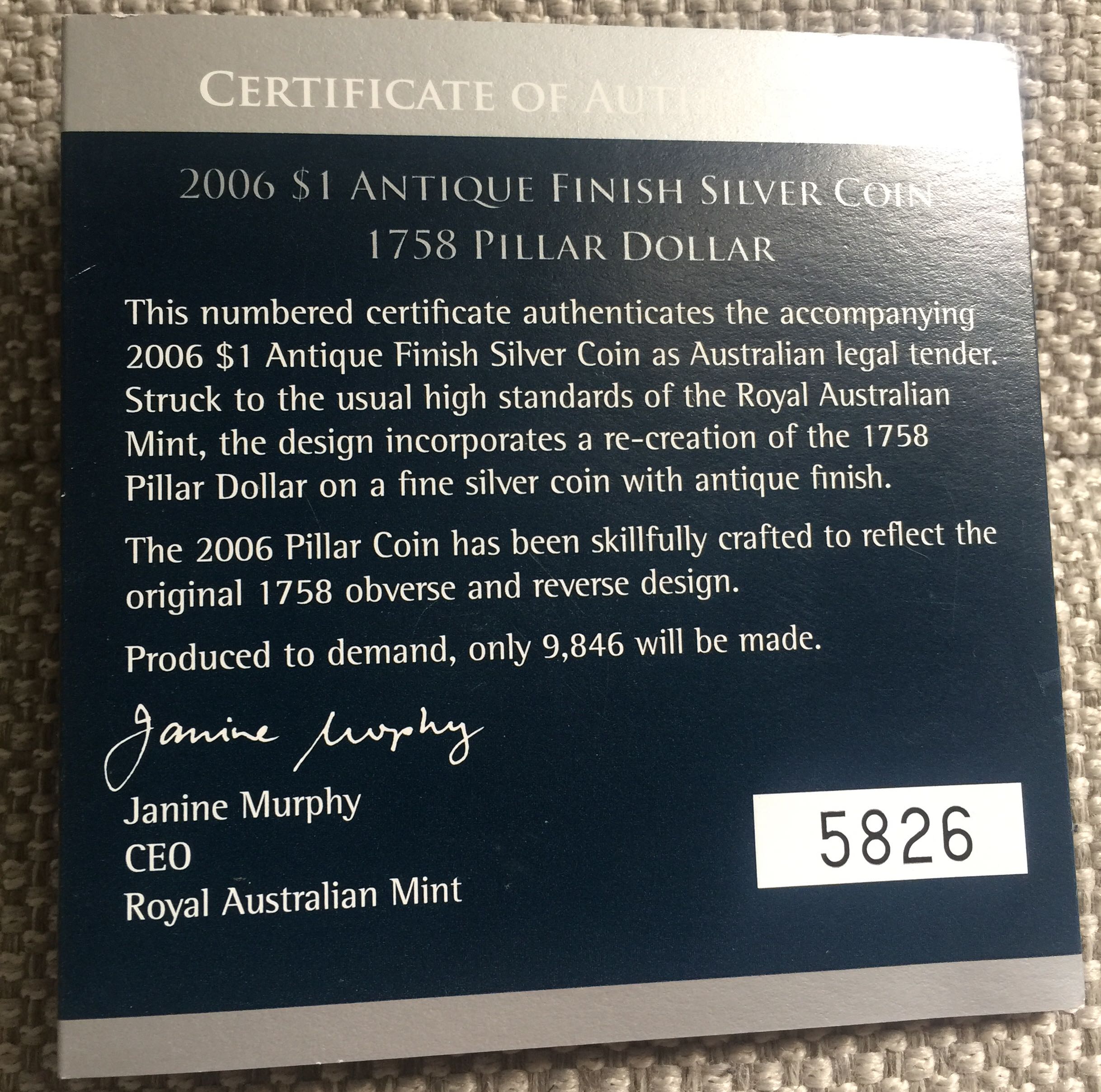 2006 $1 Antique Finish Silver Coin  coin collectible - Main Image 4