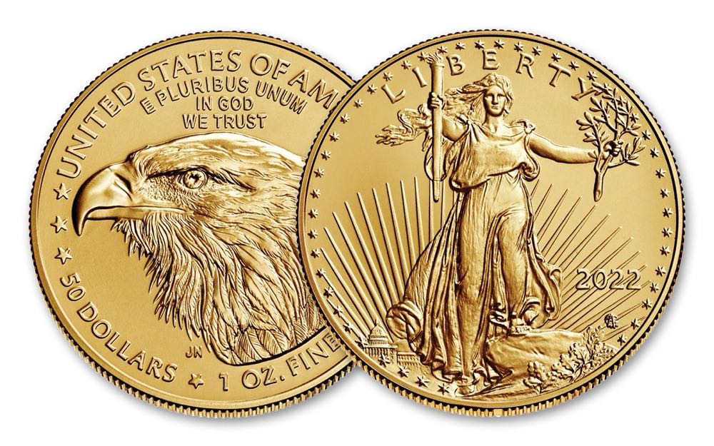 US Gold American Eagle  coin collectible - Main Image 3