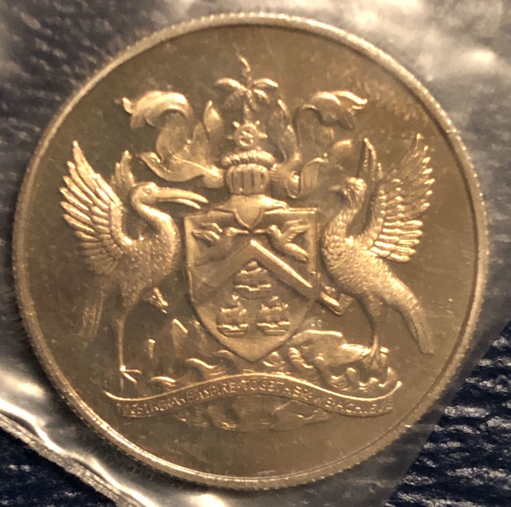 1-Trinidad and Tobago 25 Cents, 1972  coin collectible - Main Image 2