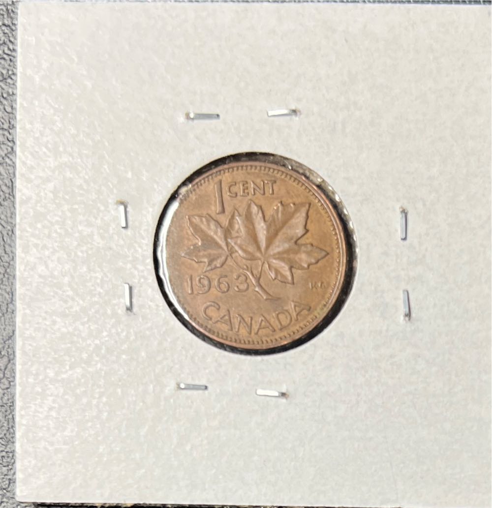 1963 Canadian Penny  coin collectible - Main Image 2