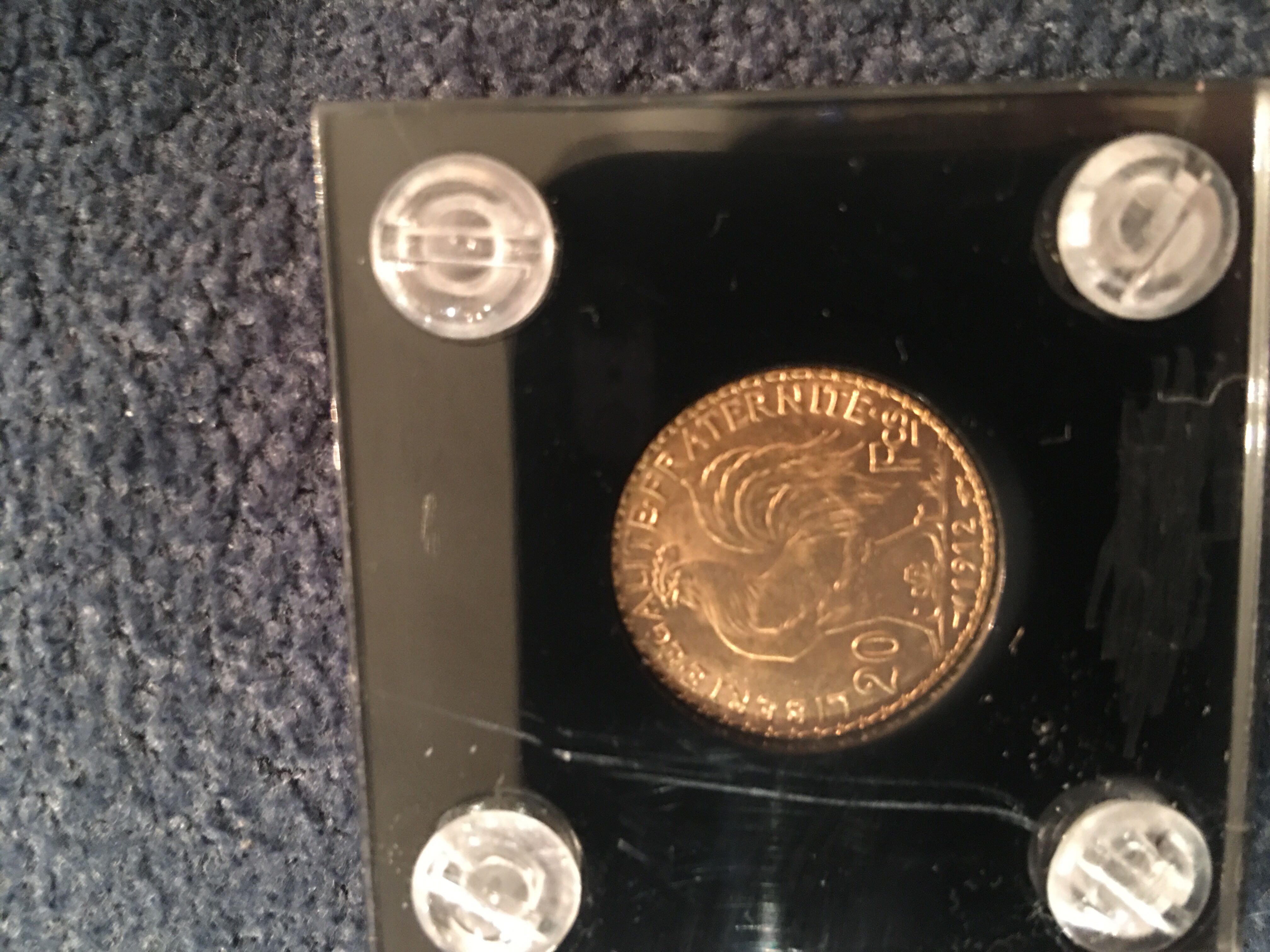 French 20 Franc Rooster  coin collectible - Main Image 2