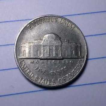 1989 P Jefferson Nickel  coin collectible - Main Image 2