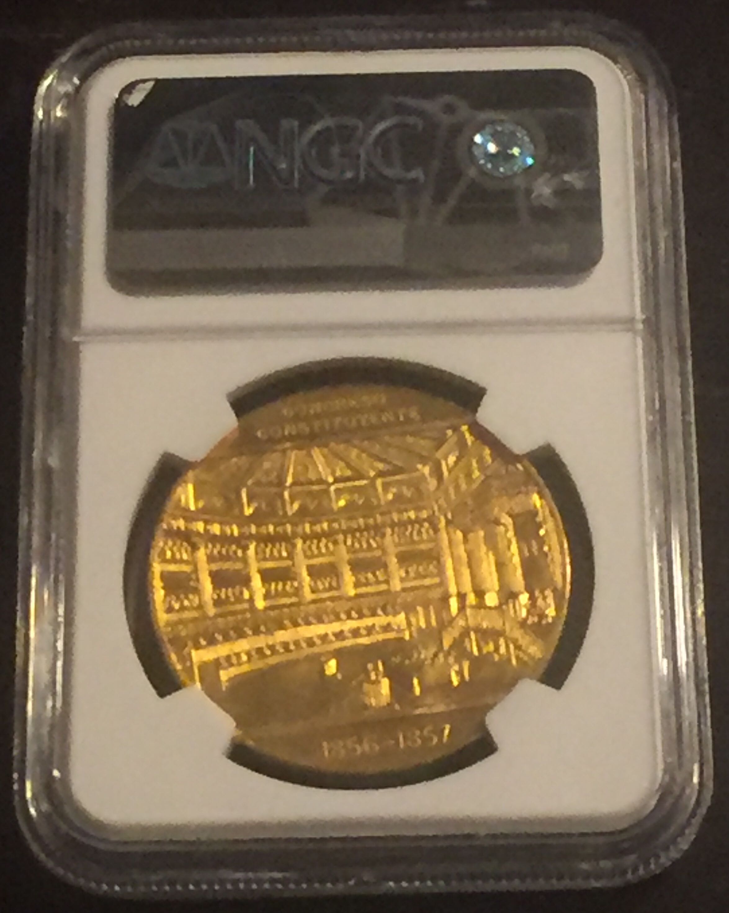 1957 Constitutional Centennial Medal  coin collectible - Main Image 2