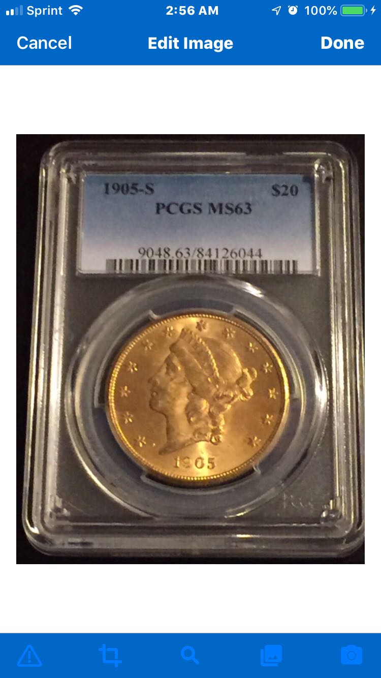1856 S Double Eagle   coin collectible - Main Image 2