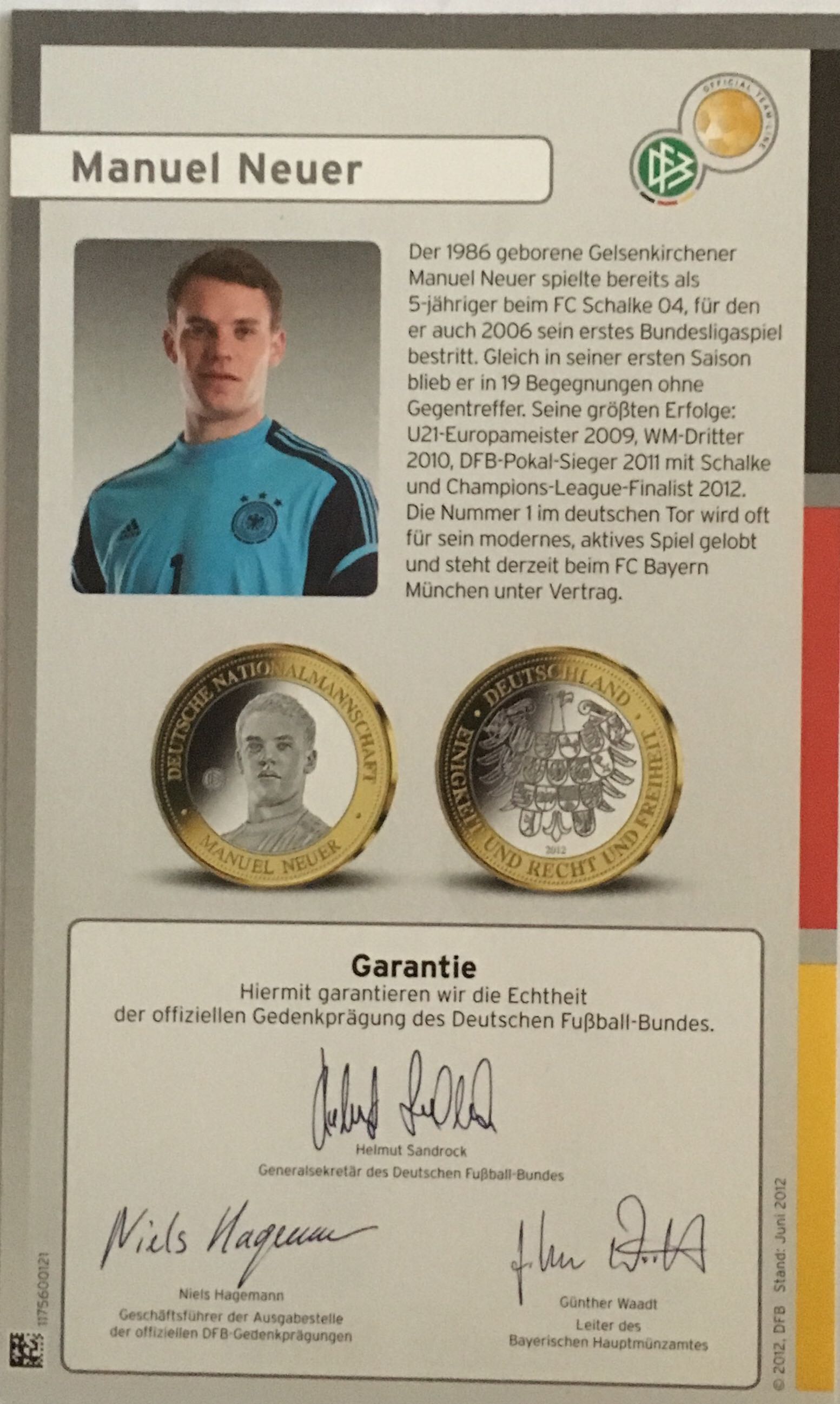 Manuel Neuer  coin collectible [Barcode 1175600105] - Main Image 2