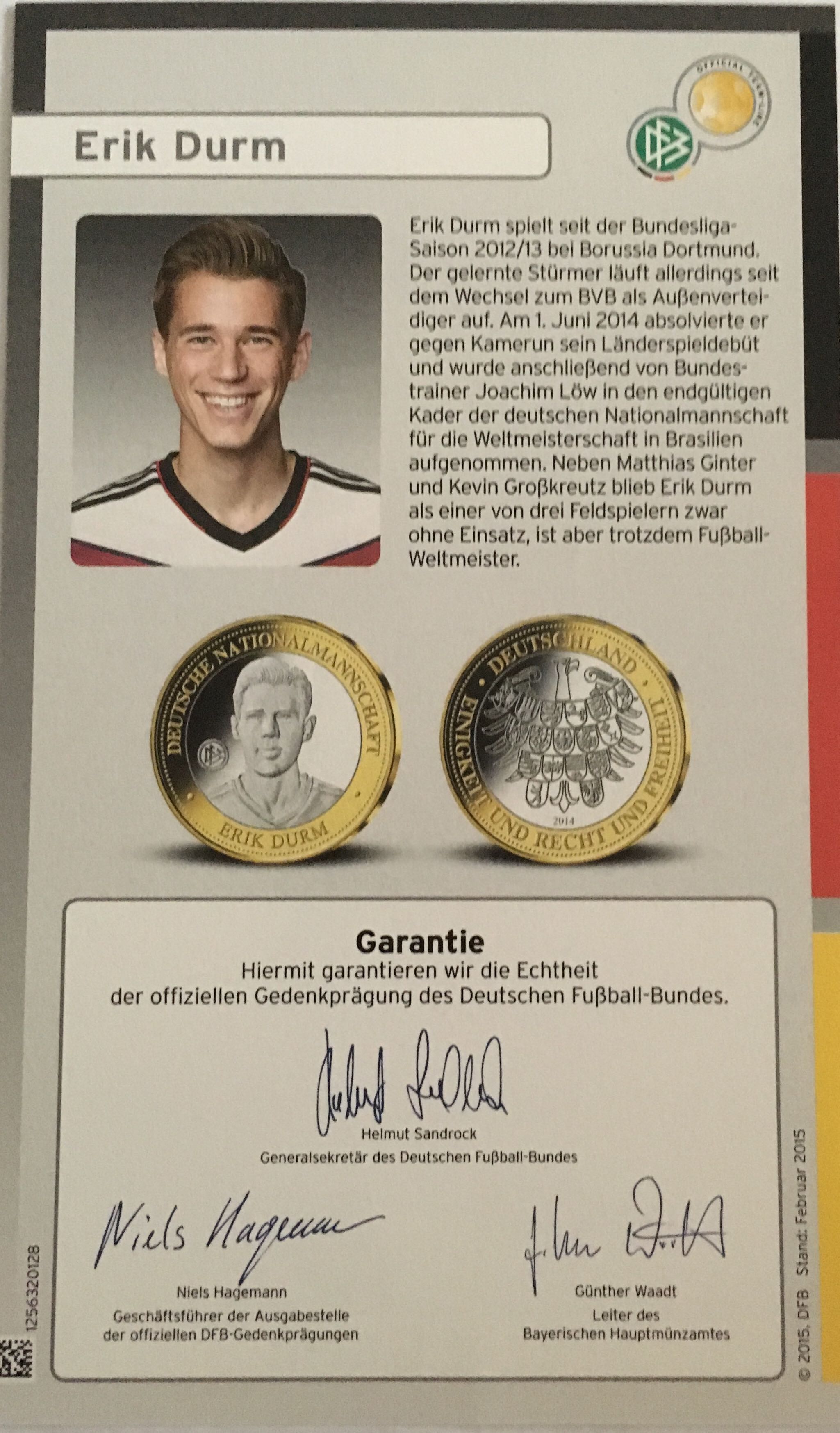 Erik Durm   coin collectible [Barcode 1256320102] - Main Image 2