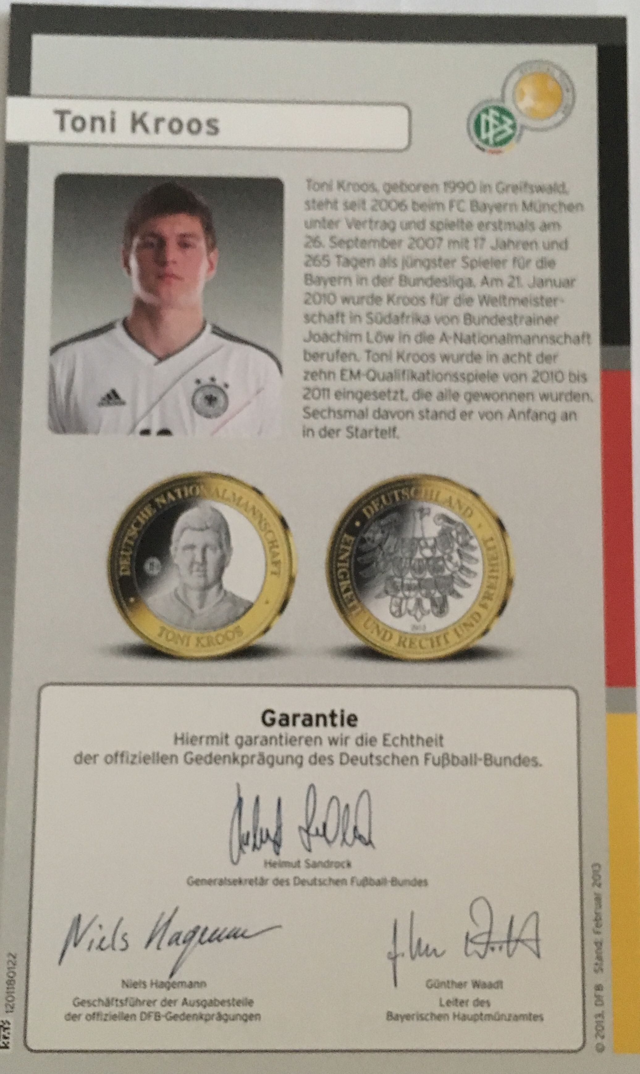 Toni Kroos   coin collectible [Barcode 1201180106] - Main Image 2