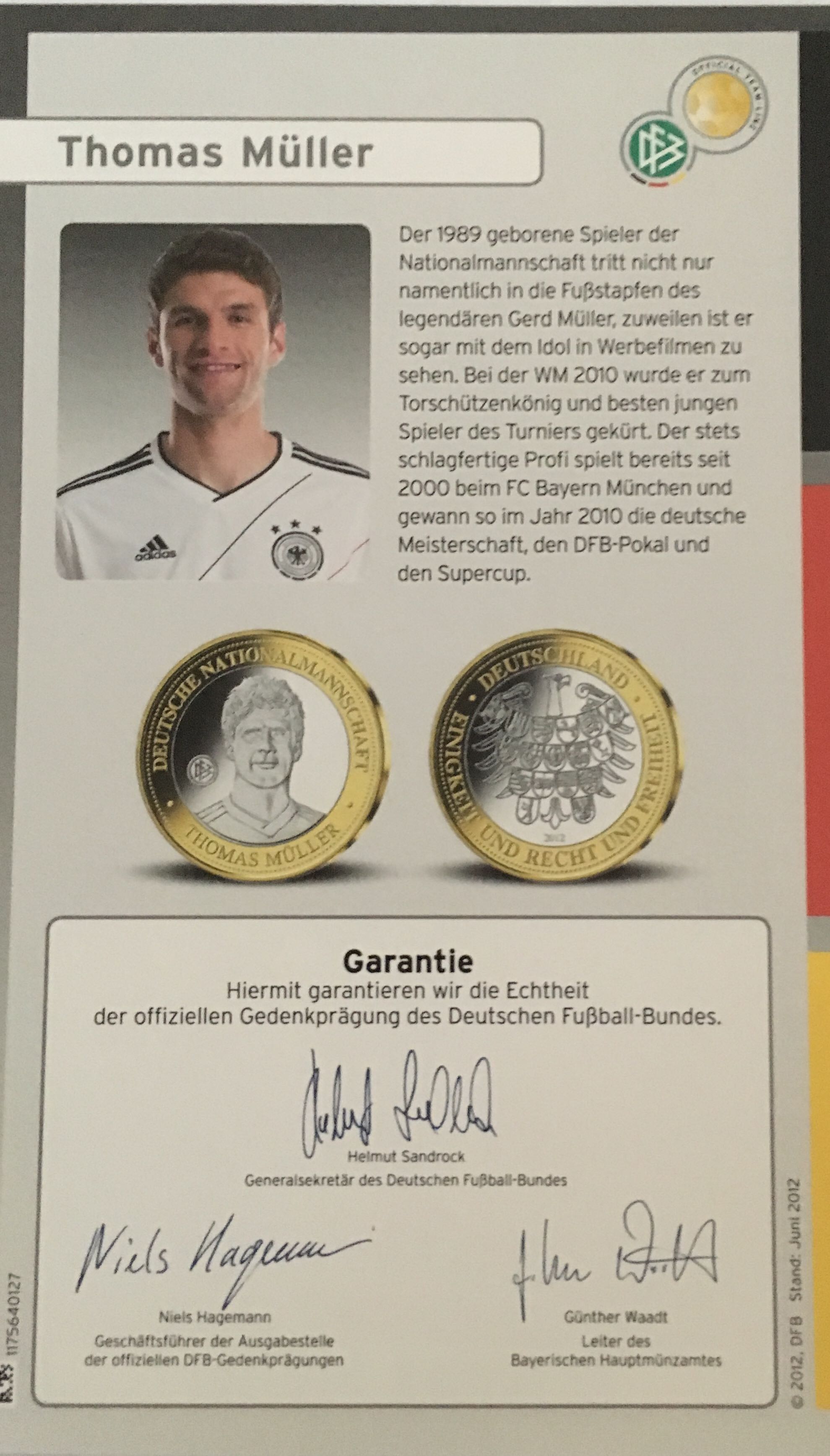 Thomas Müller   coin collectible [Barcode 1175640101] - Main Image 2