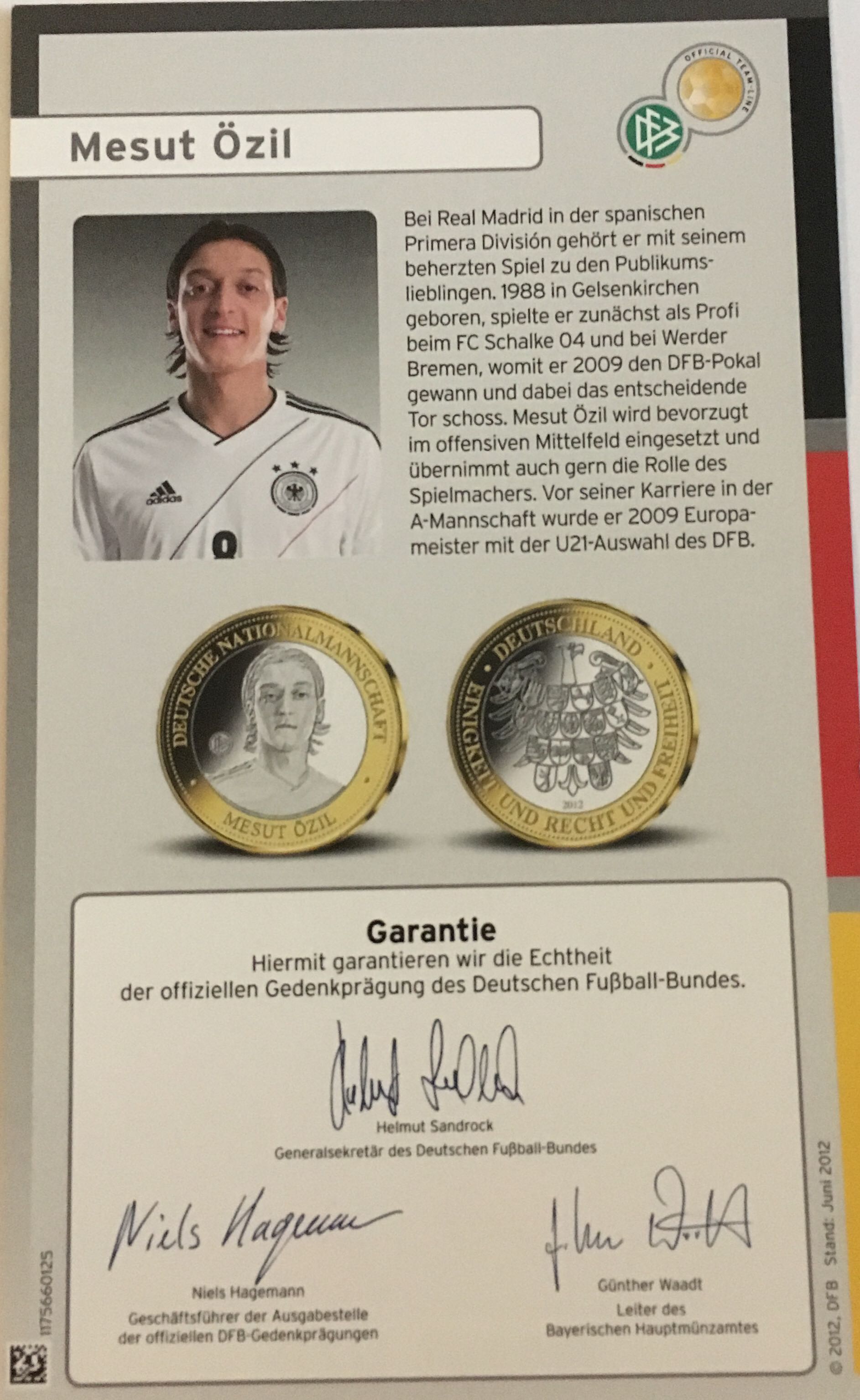 Mesut Özil  coin collectible [Barcode 1175660109] - Main Image 2