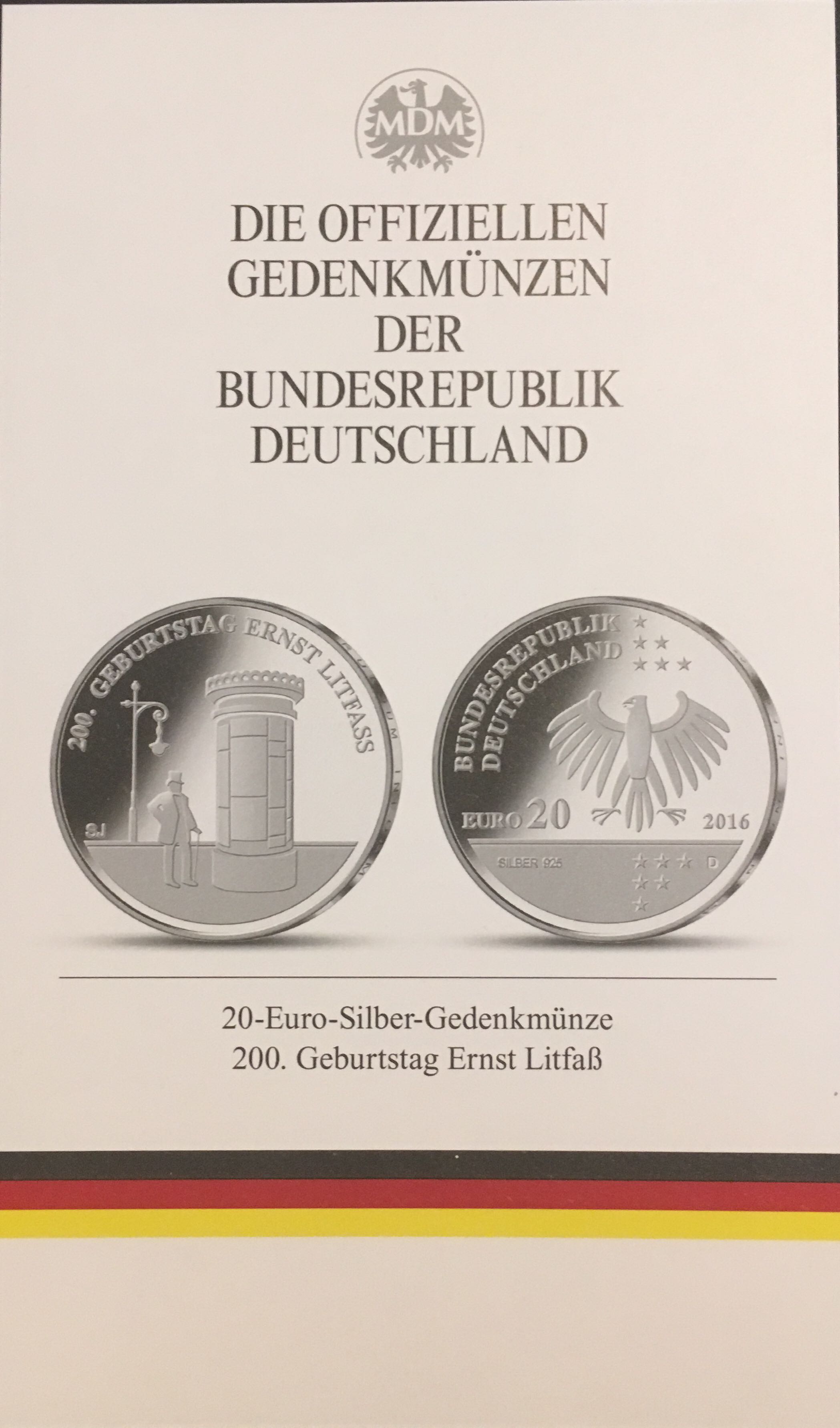 200.Geburtstag Ernst Litfaß  coin collectible - Main Image 2