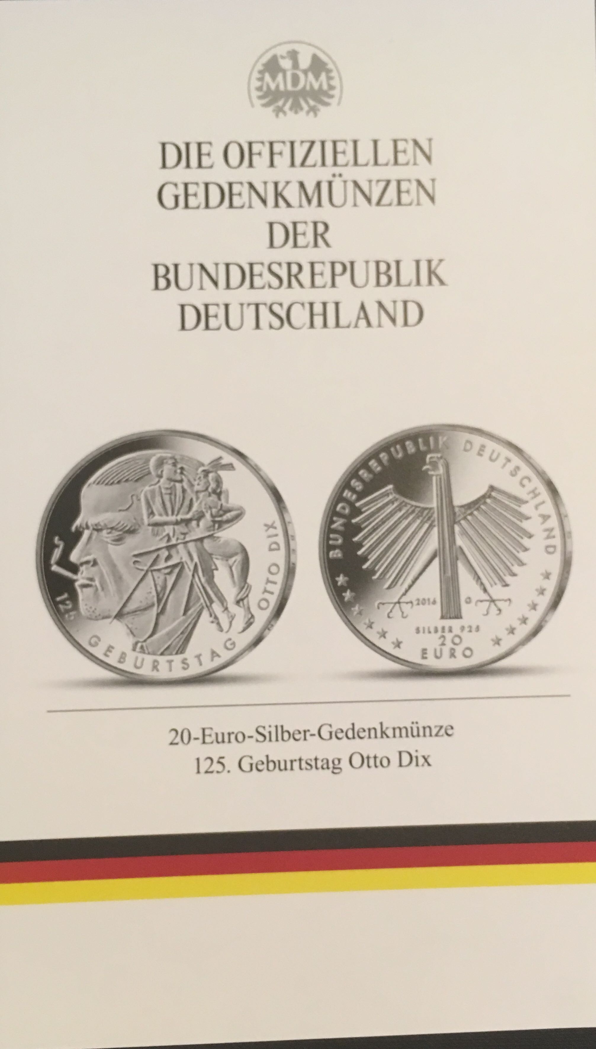125. Geburtstag Otto Dix   coin collectible - Main Image 2
