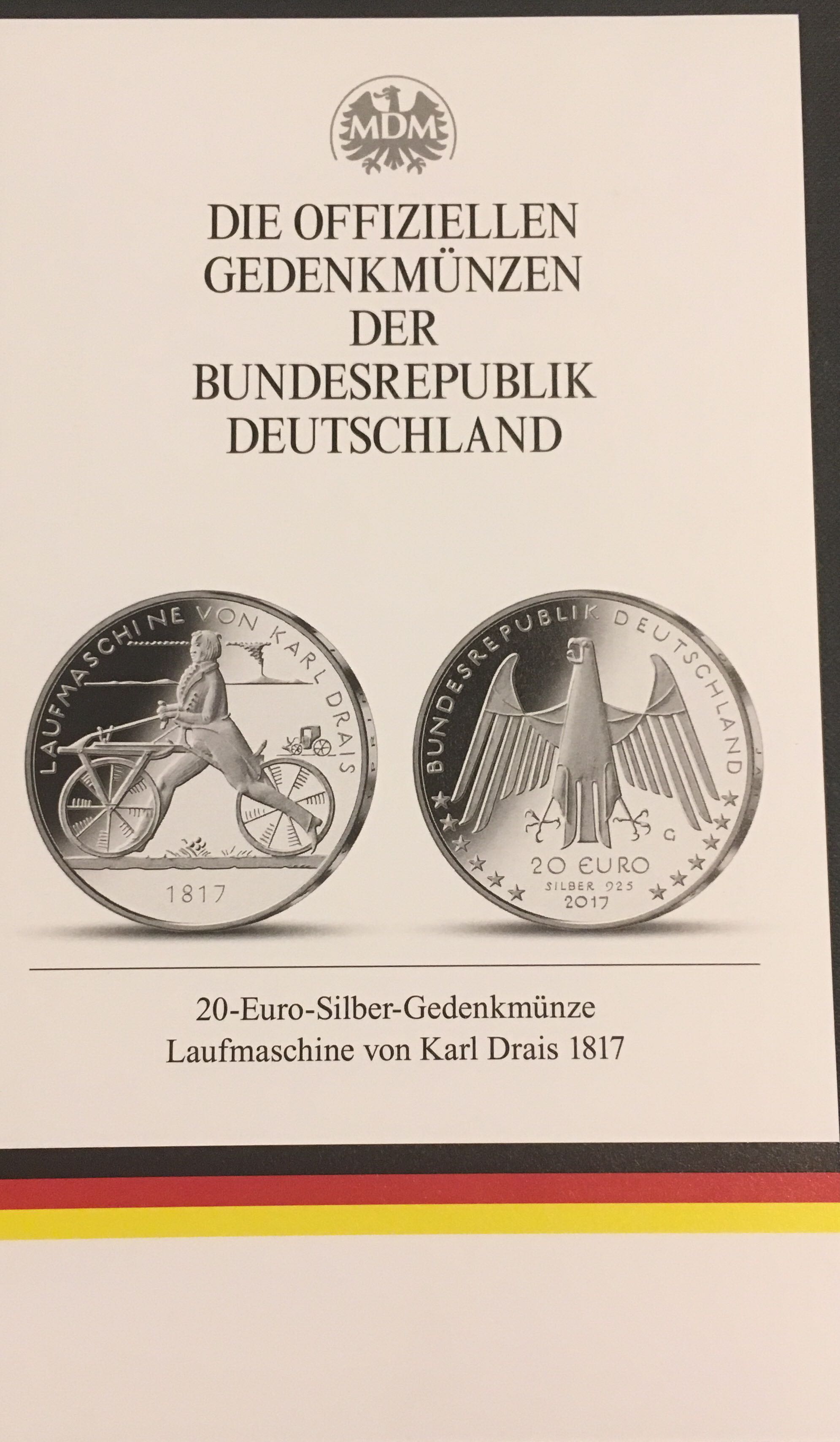 200 Jahre Laufmaschine von Drais   coin collectible - Main Image 2