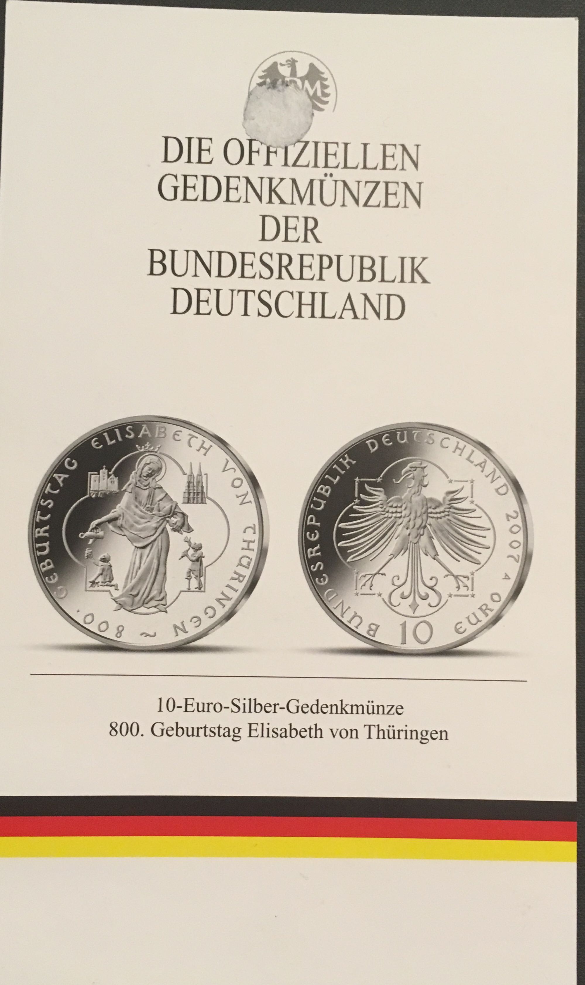 800.Geburtstag Elisabeth von Thüringen   coin collectible - Main Image 2