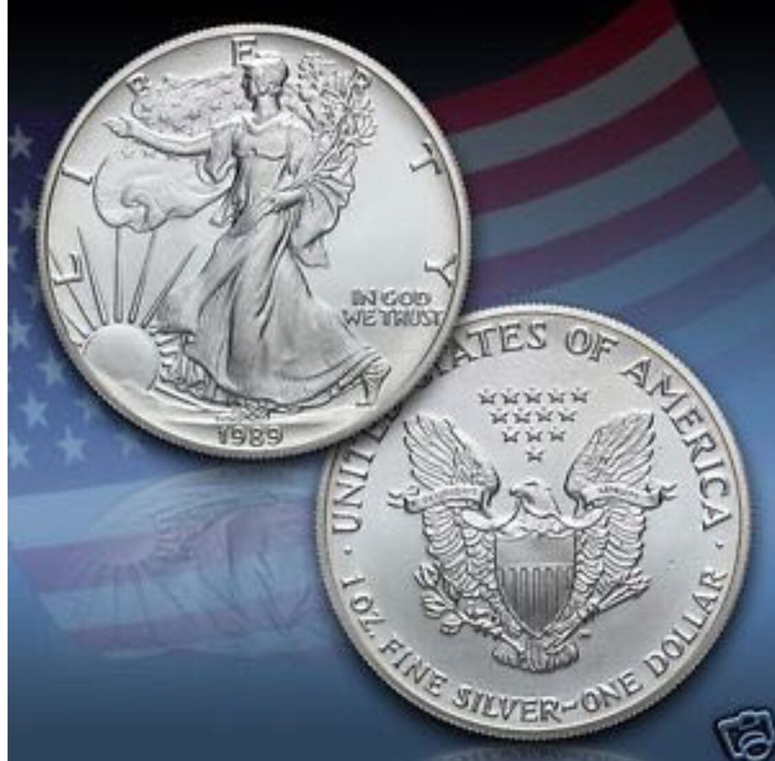 1989 Silver Eagle  coin collectible - Main Image 3