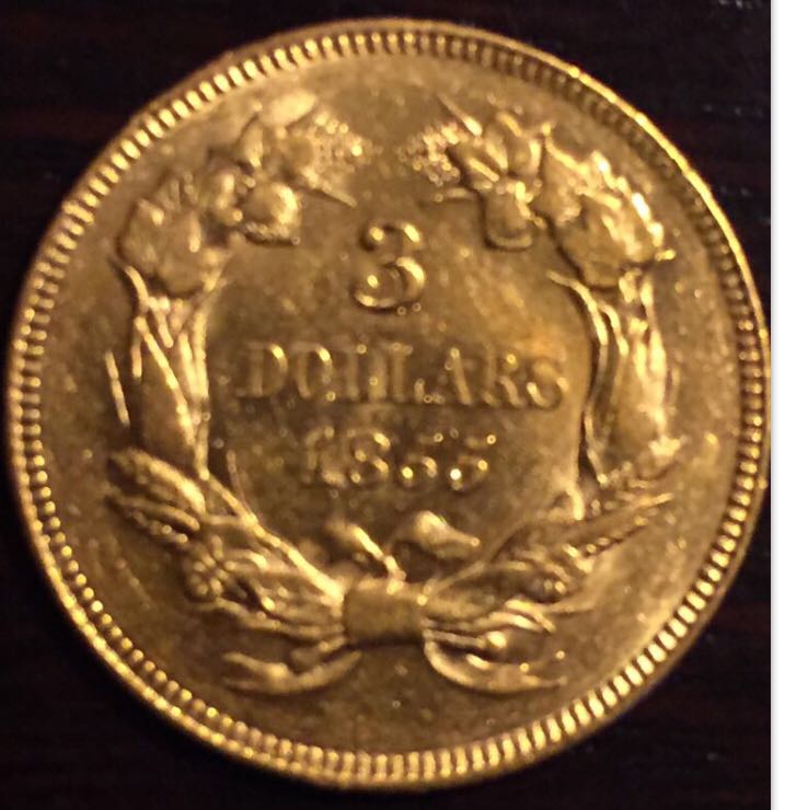 1855 $3  coin collectible - Main Image 2