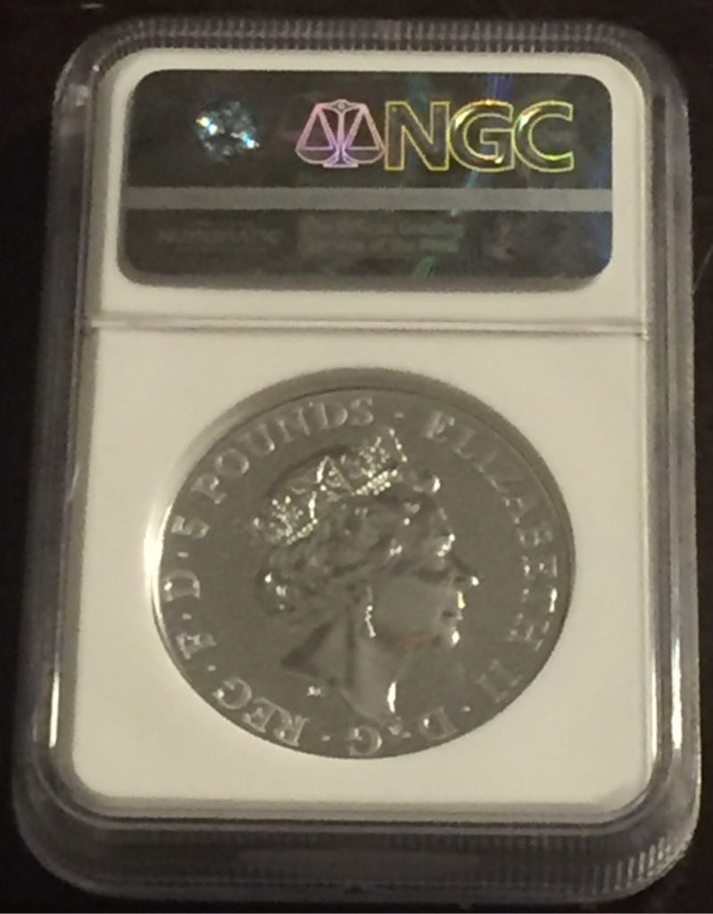 2017 Queen’s Beasts: Red Dragon Of Wales S£5 - Antique  coin collectible - Main Image 2