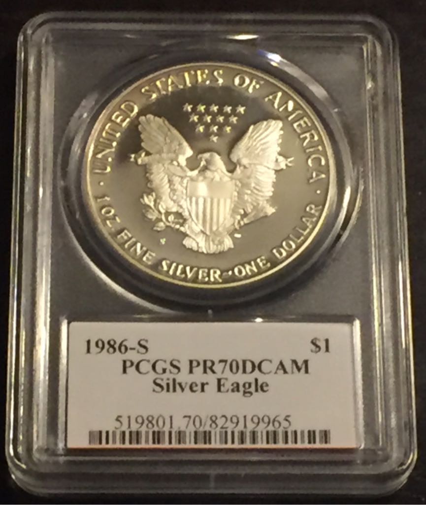 1986 S American Eagle  coin collectible - Main Image 2