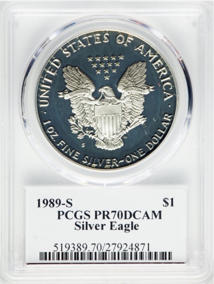 1989 S American Eagle  coin collectible - Main Image 2