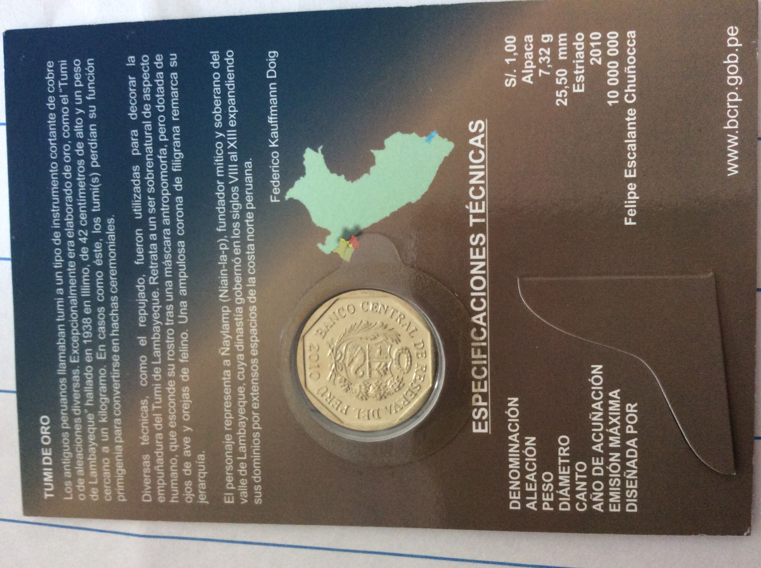 Serie Numismática Riqueza Y Orgullo Del Perú  coin collectible - Main Image 2