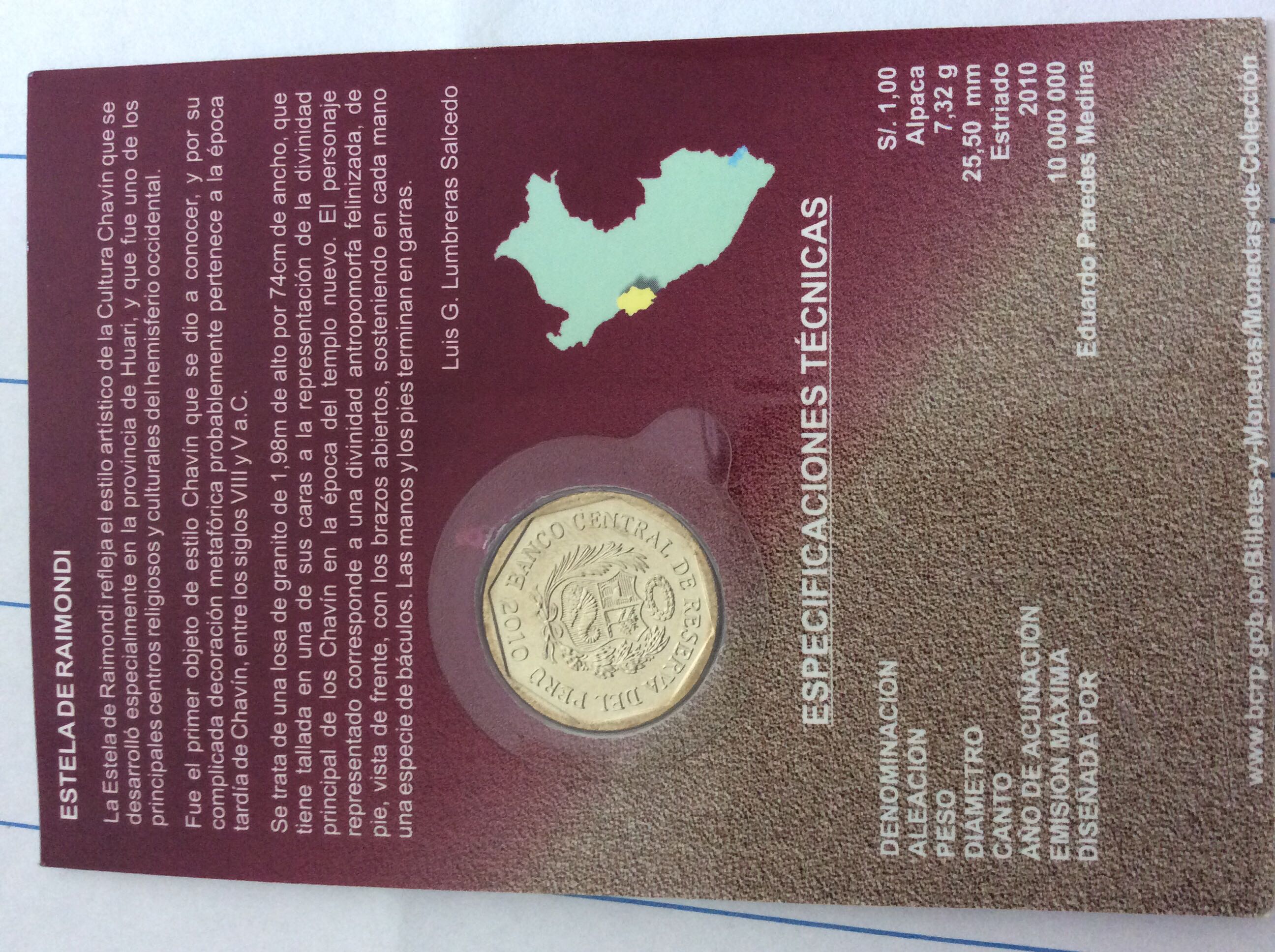 Serie Numismática Riqueza Y Orgullo Del Perú  coin collectible - Main Image 2