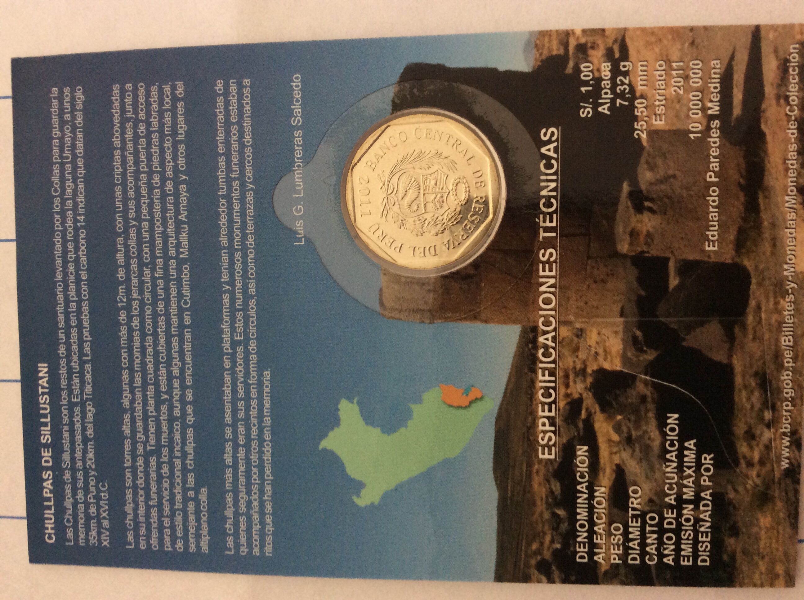 Serie Numismática Riqueza Y Orgullo Del Perú  coin collectible - Main Image 2