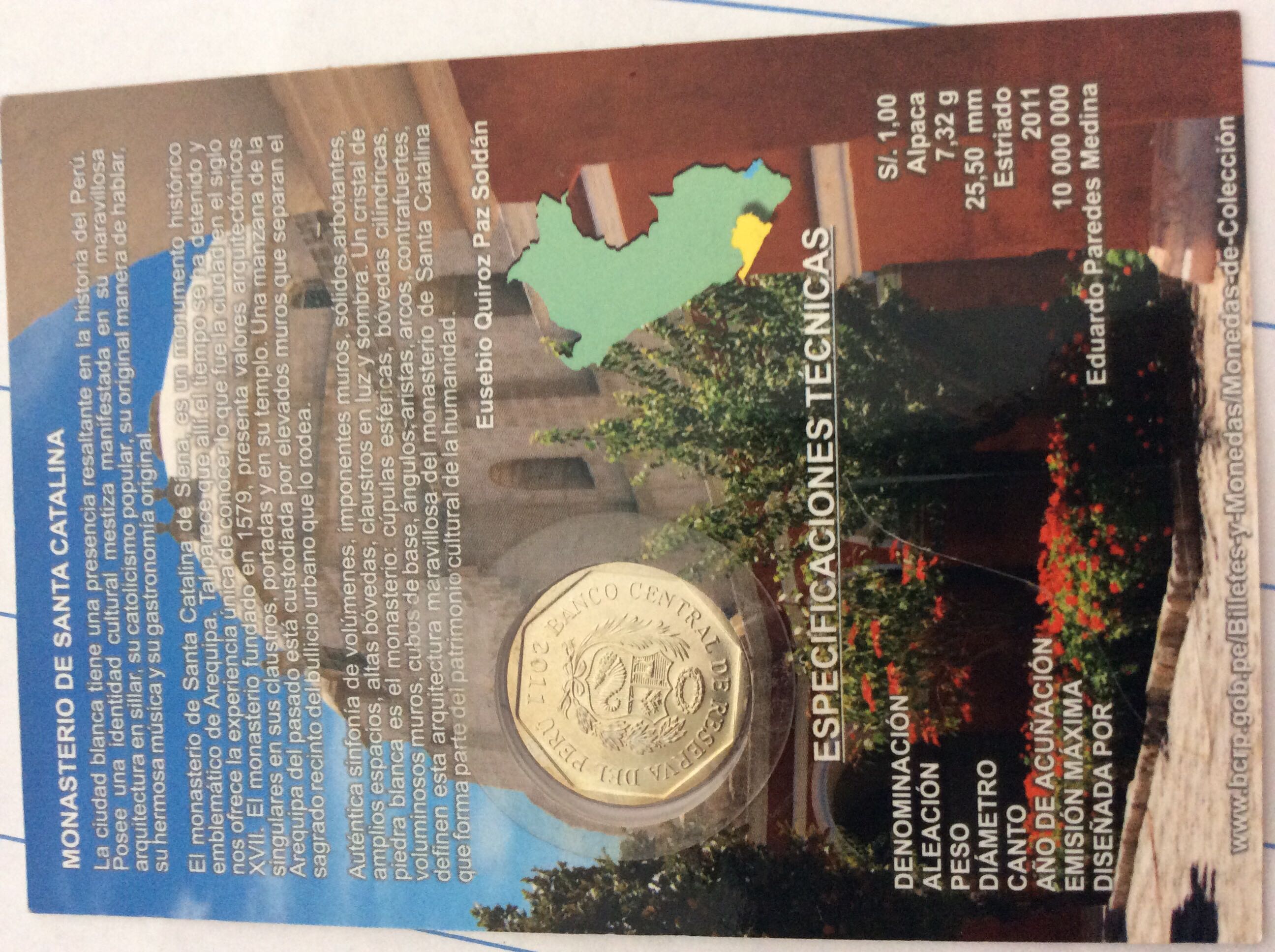 Serie Numismática Riqueza Y Orgullo Del Perú  coin collectible - Main Image 2