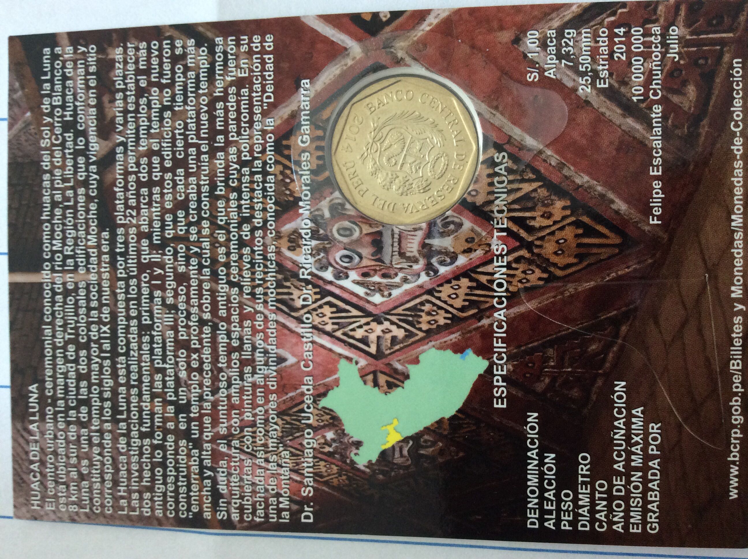 Serie Numismática Riqueza Y Orgullo Del Perú  coin collectible - Main Image 2