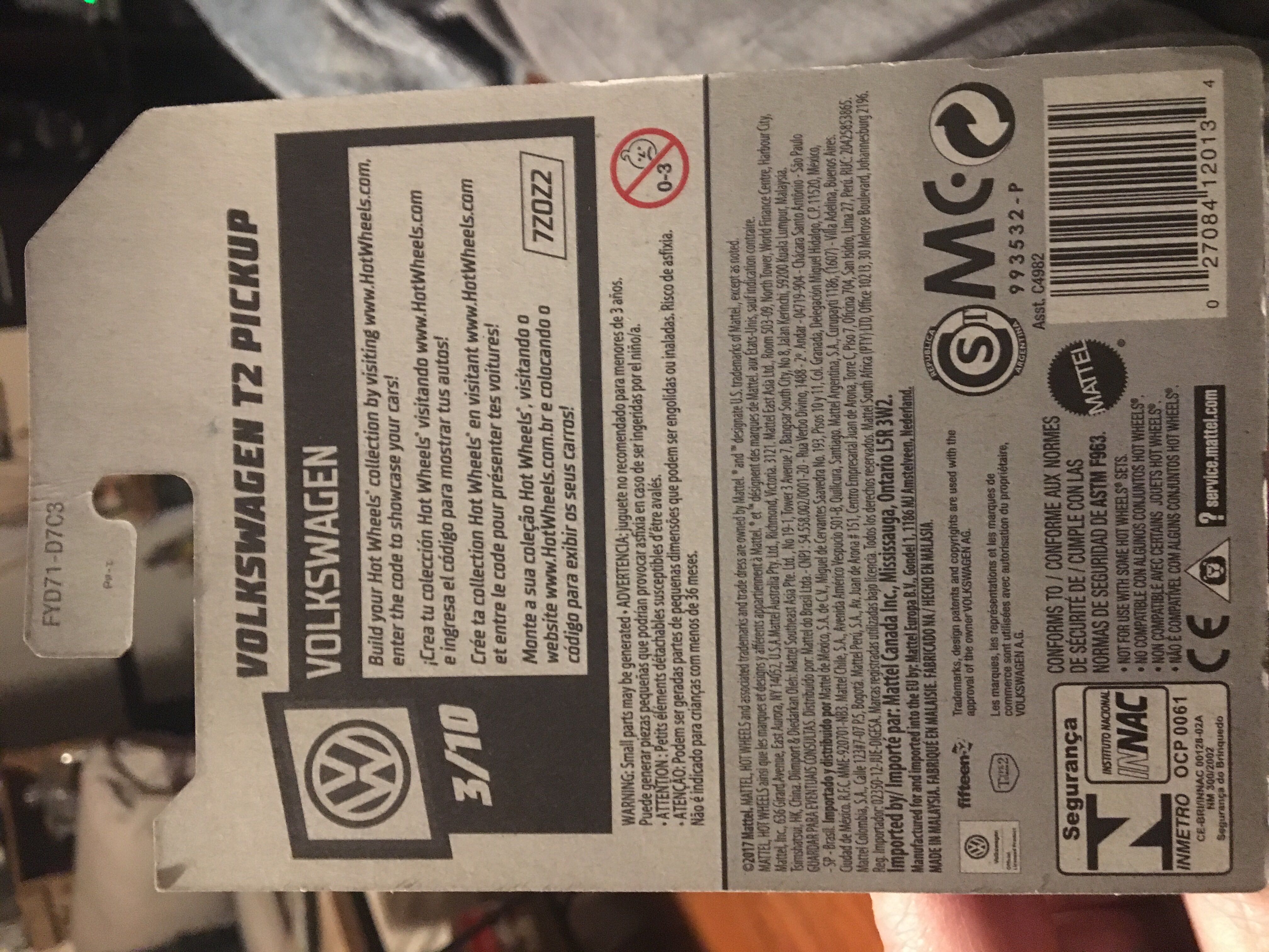 Volkswagen T2 Pickup  coin collectible [Barcode 027084120134] - Main Image 2