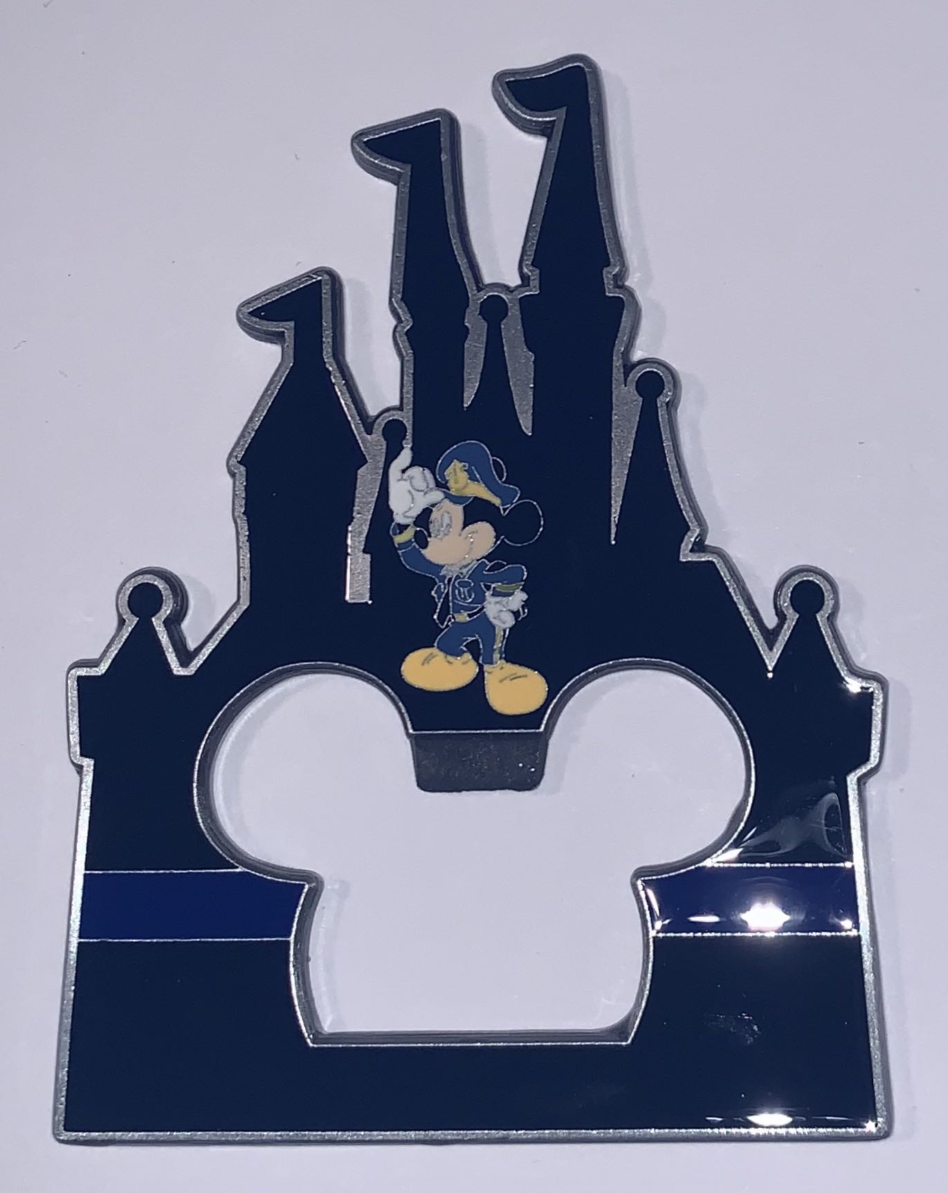 Disney Castle Thin Blue Line Bottle Opener  coin collectible - Main Image 2
