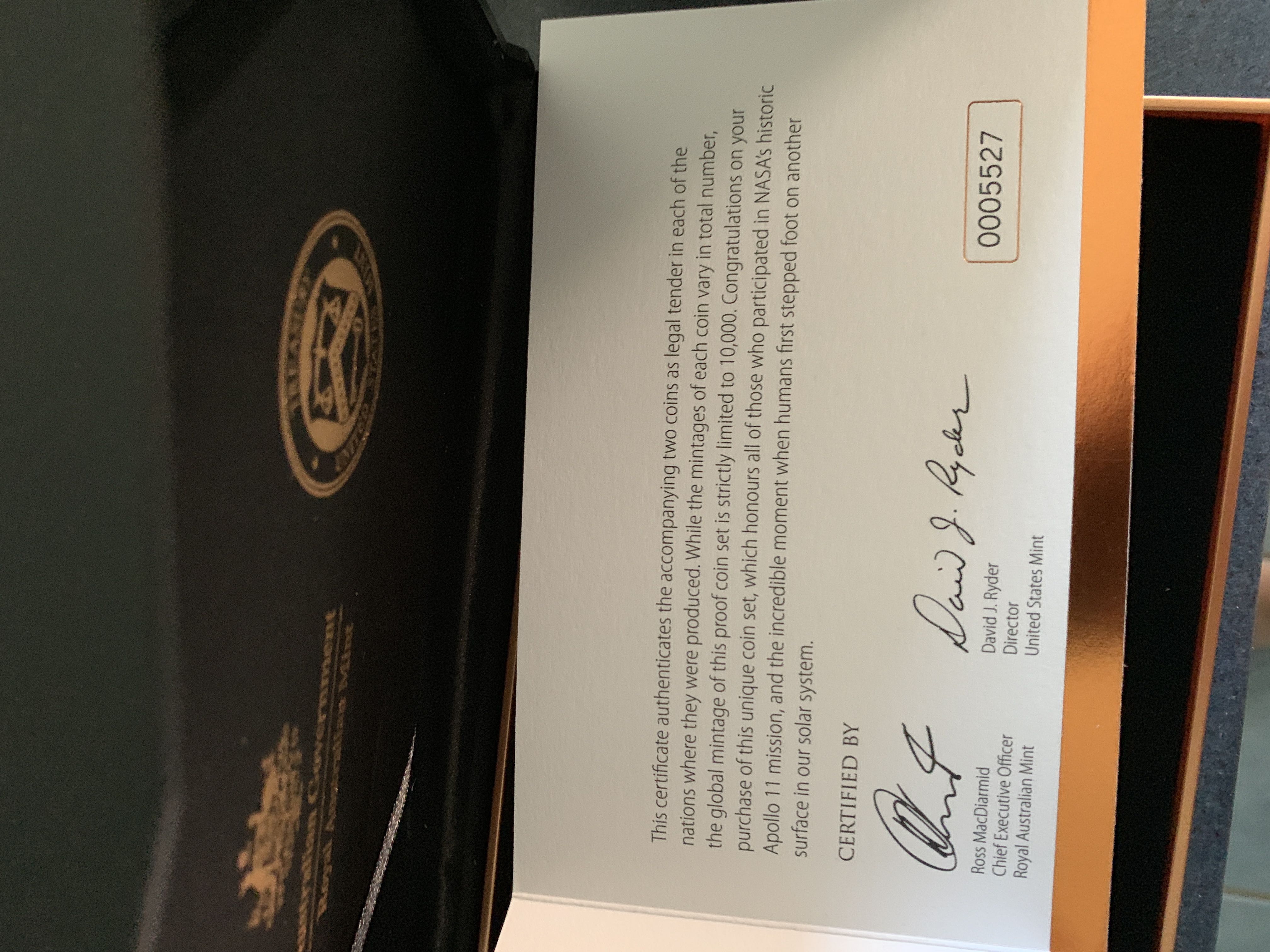 $5 2019 and Half Dollar 2019 “50th Anniversary Of The Apollo 11 Moon Landing”  coin collectible [Barcode 9314688102835] - Main Image 2