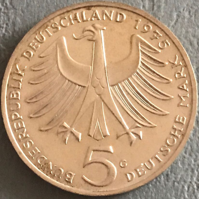 5 Deutsche Mark - Albert Schweitzer - G  coin collectible - Main Image 2