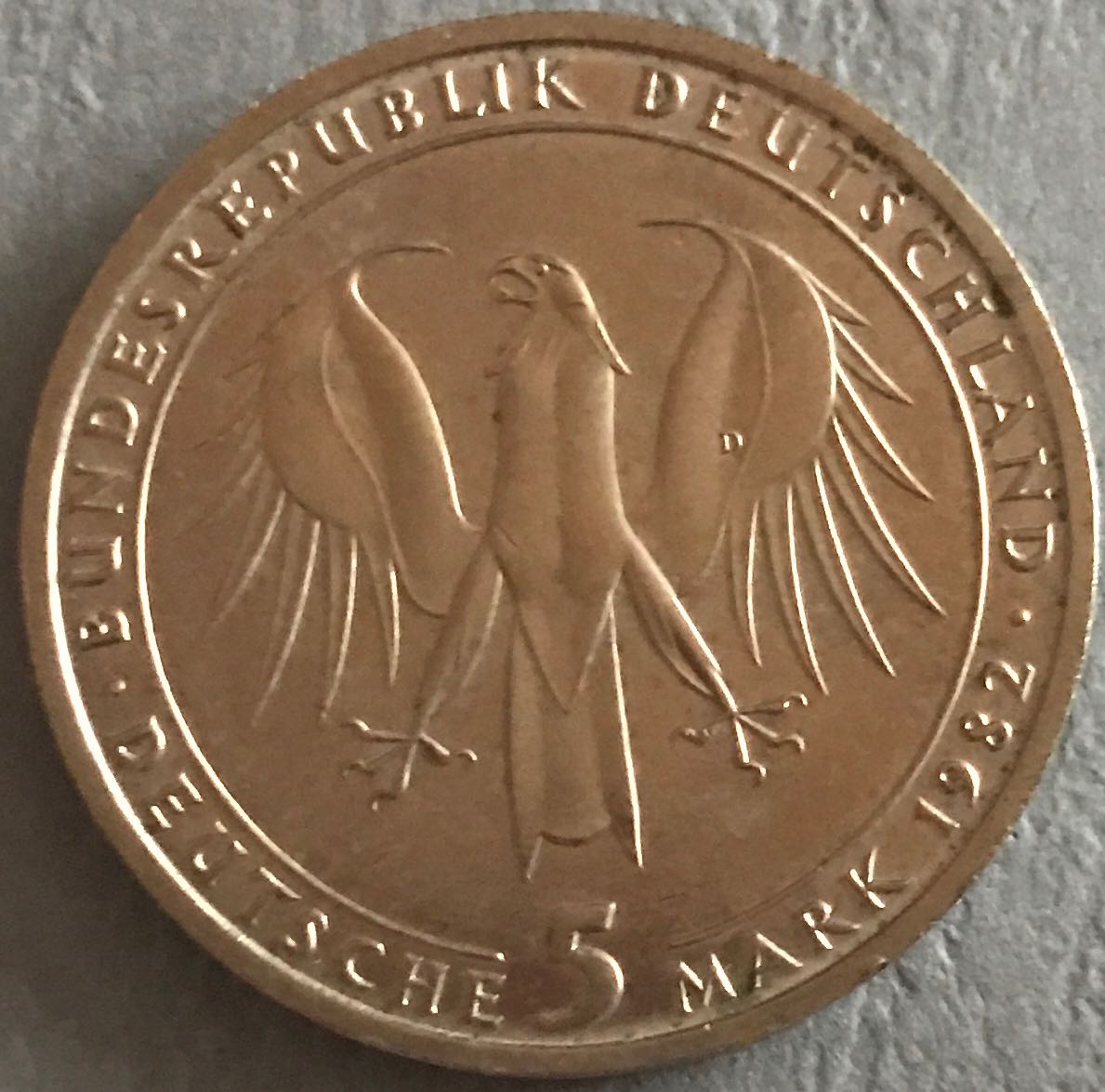 5 Deutsche Mark - Johann Wolfgang von Goethe - D  coin collectible - Main Image 2