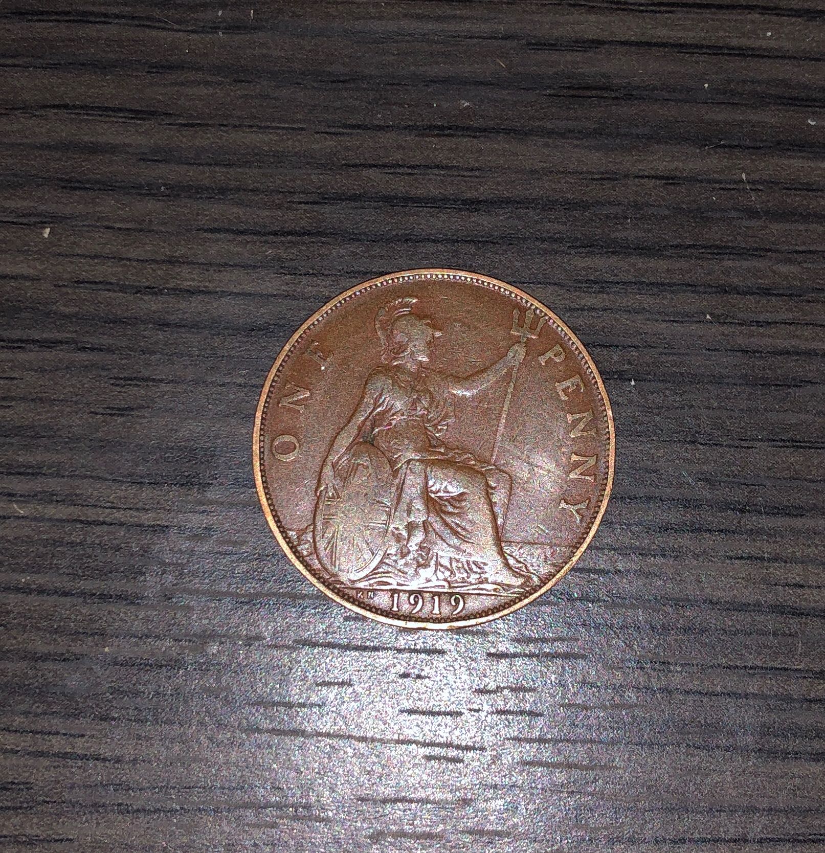 1919 KN British Penny  coin collectible - Main Image 2