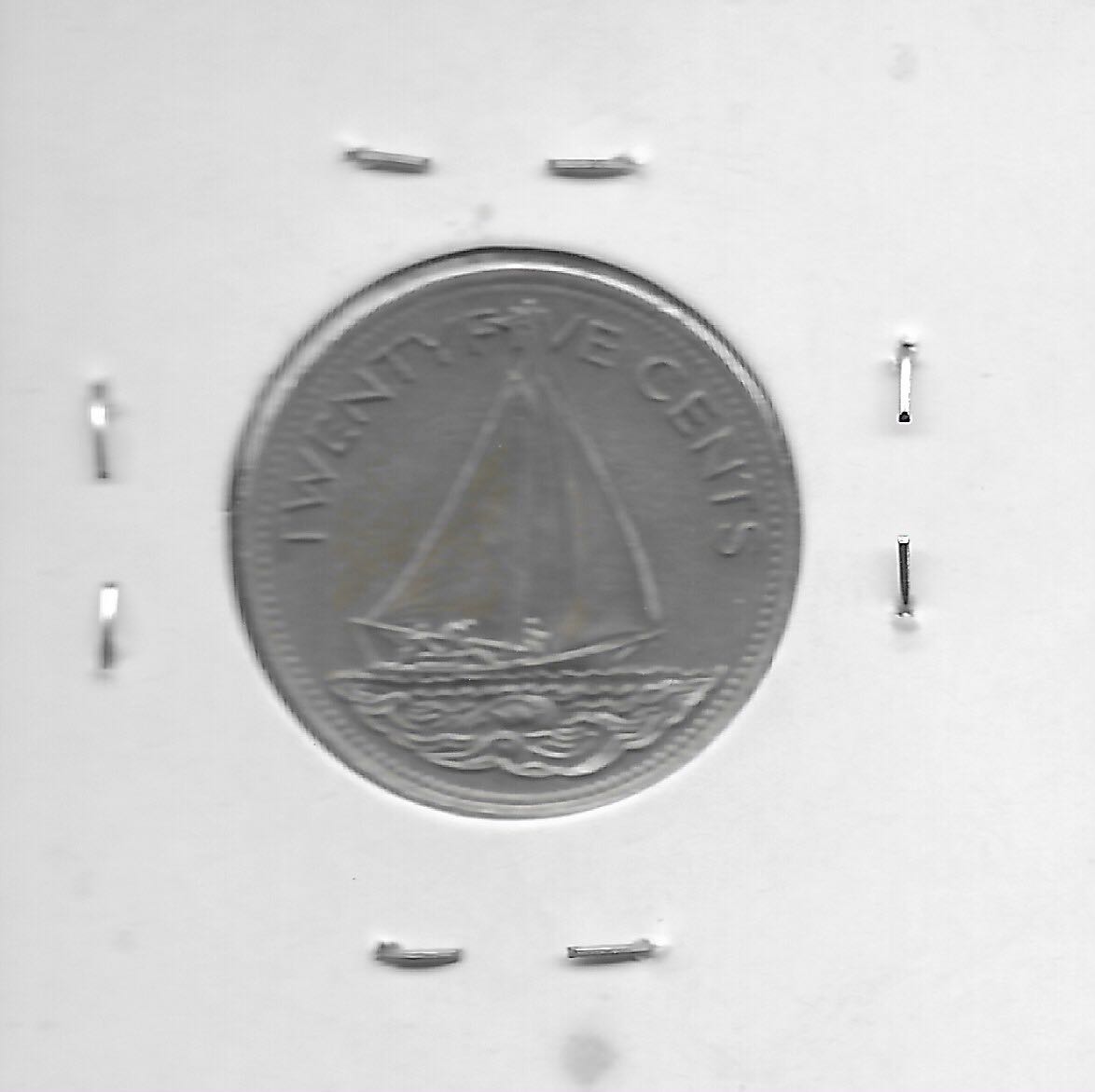 1-Bahamas 25 Cents, 2015  coin collectible - Main Image 2