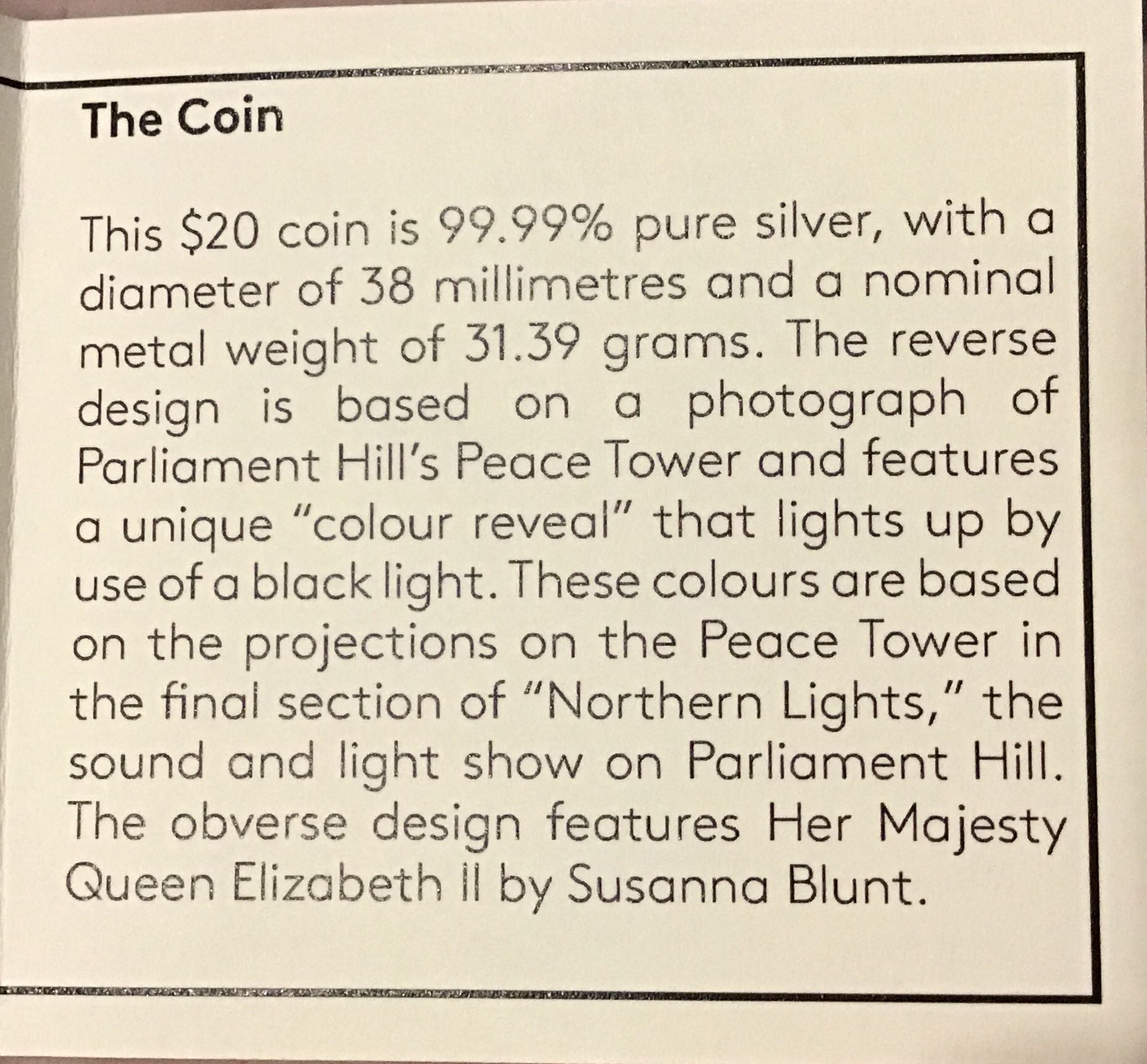 Lights of Parliament Hill 174170  coin collectible [Barcode 623932098138] - Main Image 3