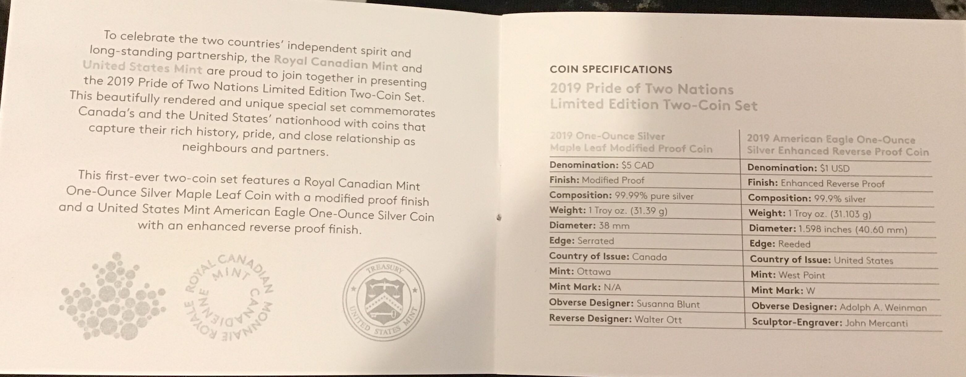 RCM/USM - Pride of Two Nations  coin collectible [Barcode 623932098824] - Main Image 3